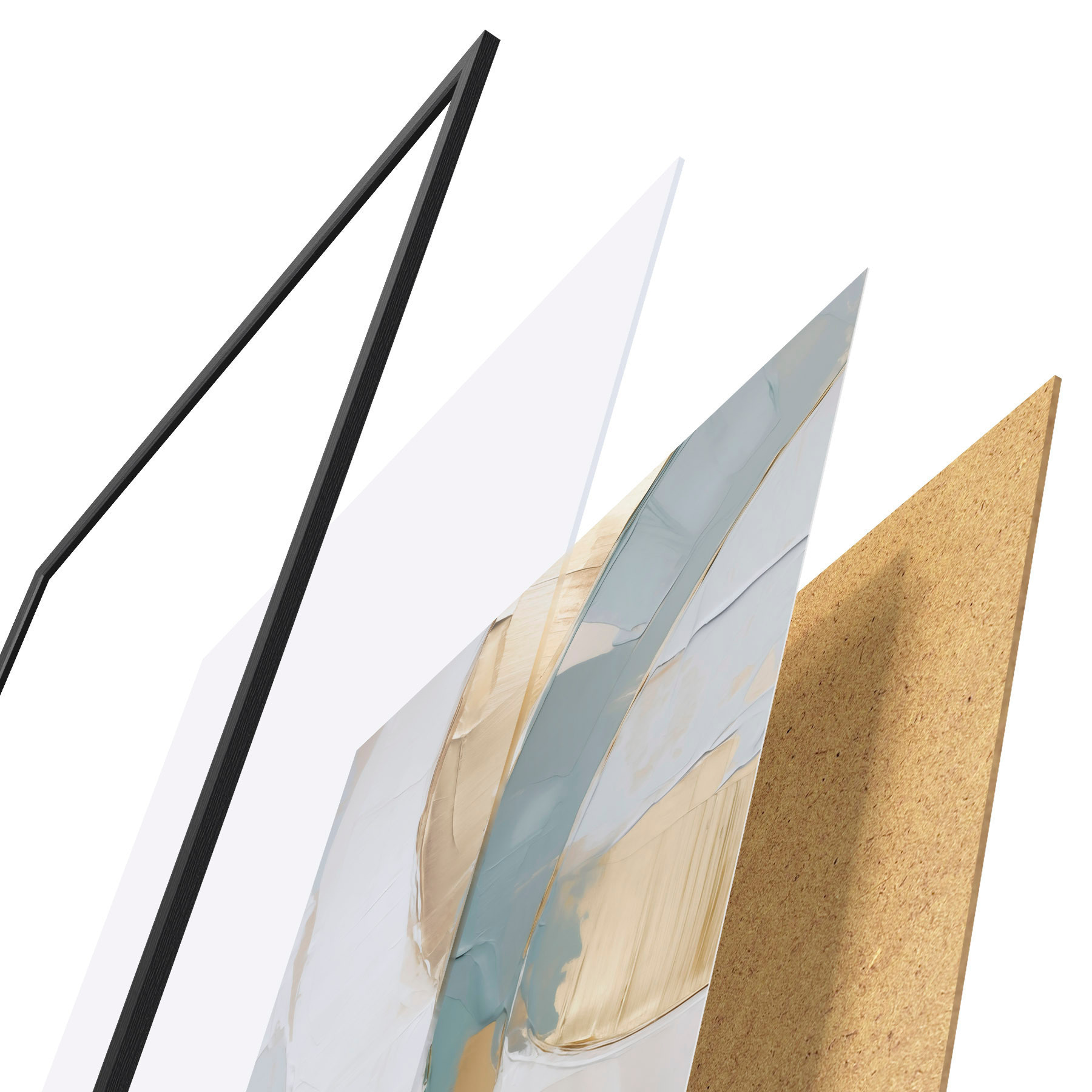 Poster Abstract patroon, imitatie van een schilderij f51167