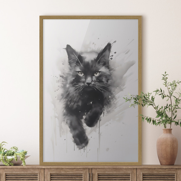 Affiche Chat, imitation d'un tableau, Affiches Uniques, f51168wo : Uwalls