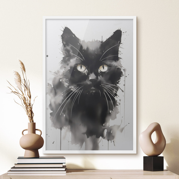 Affiche Portrait d'un chat, imitation d'un tableau, Affiches Uniques, f51169wh : Uwalls