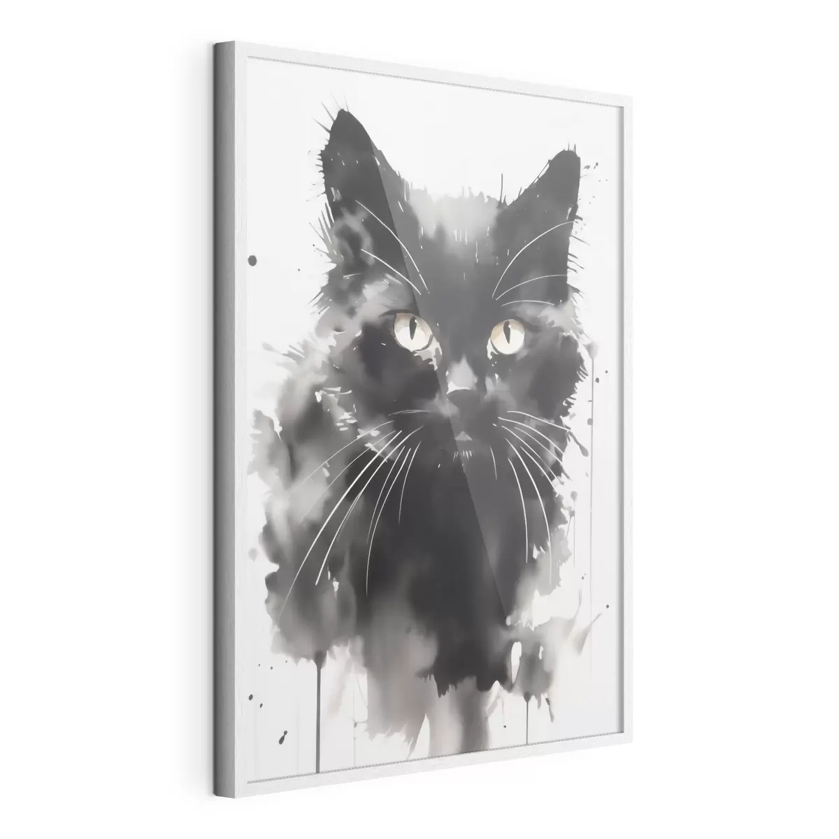 Poster Portret van een kat, imitatie van een schilderij f51169