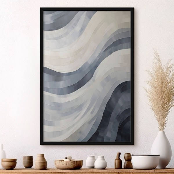 Affiche Larges rayures abstraites, imitation d'un tableau, Affiches Uniques, f51170bk : Uwalls