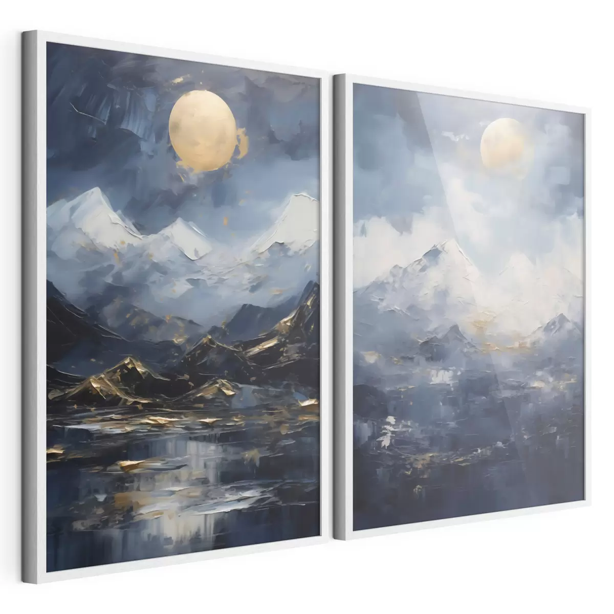 Poster Berglandschap, naar een schilderij d31108
