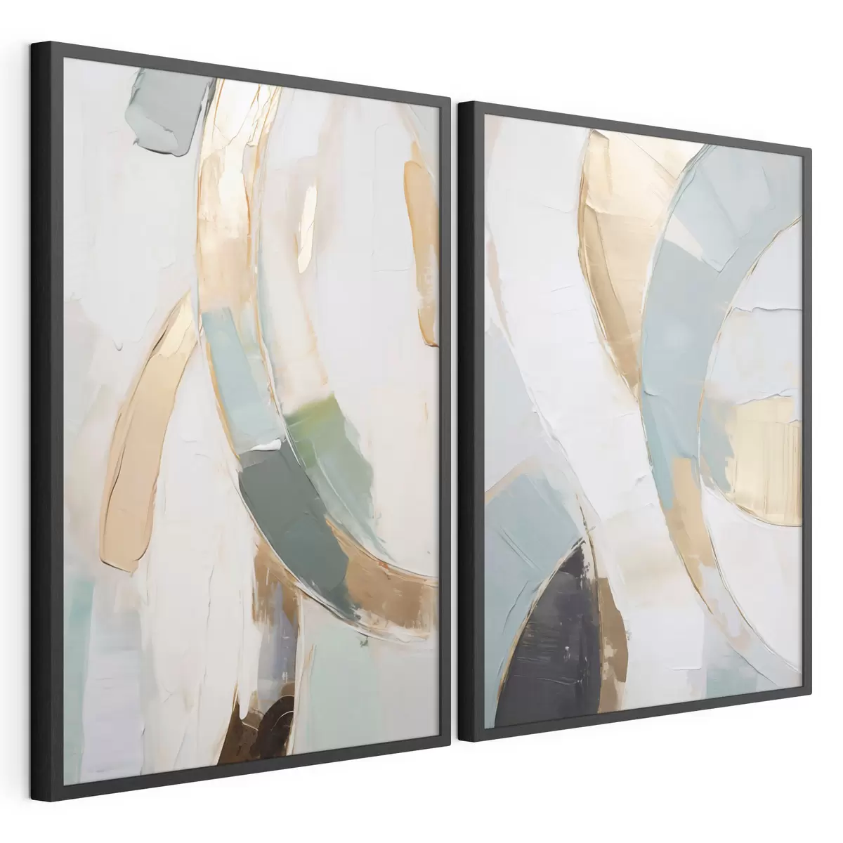 Poster Abstracte compositie, imitatie van een schilderij d31109