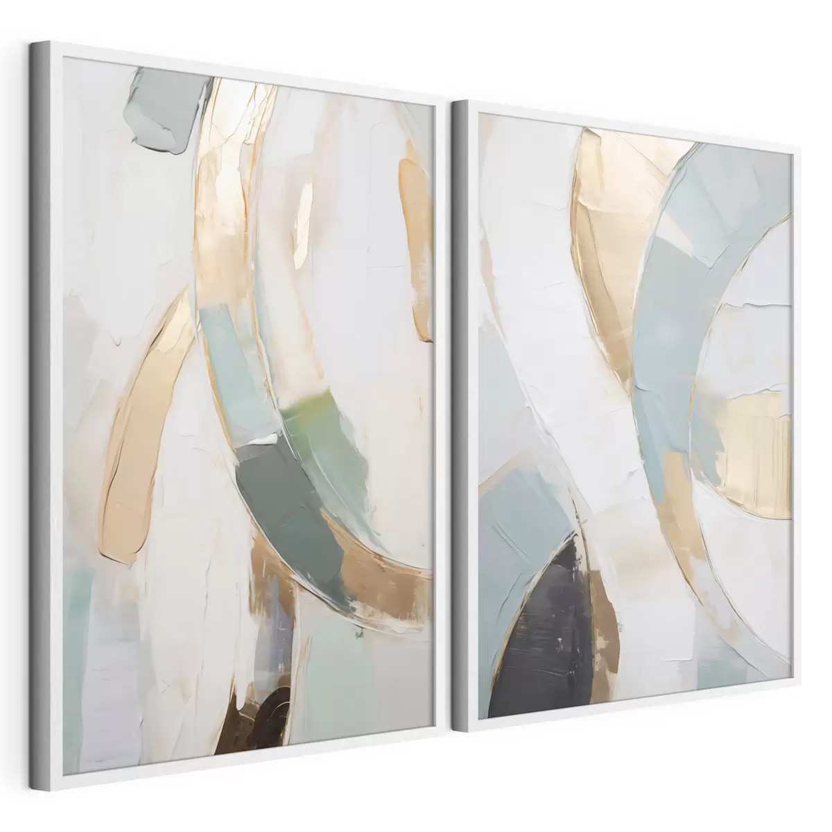 Poster Abstracte compositie, imitatie van een schilderij d31109