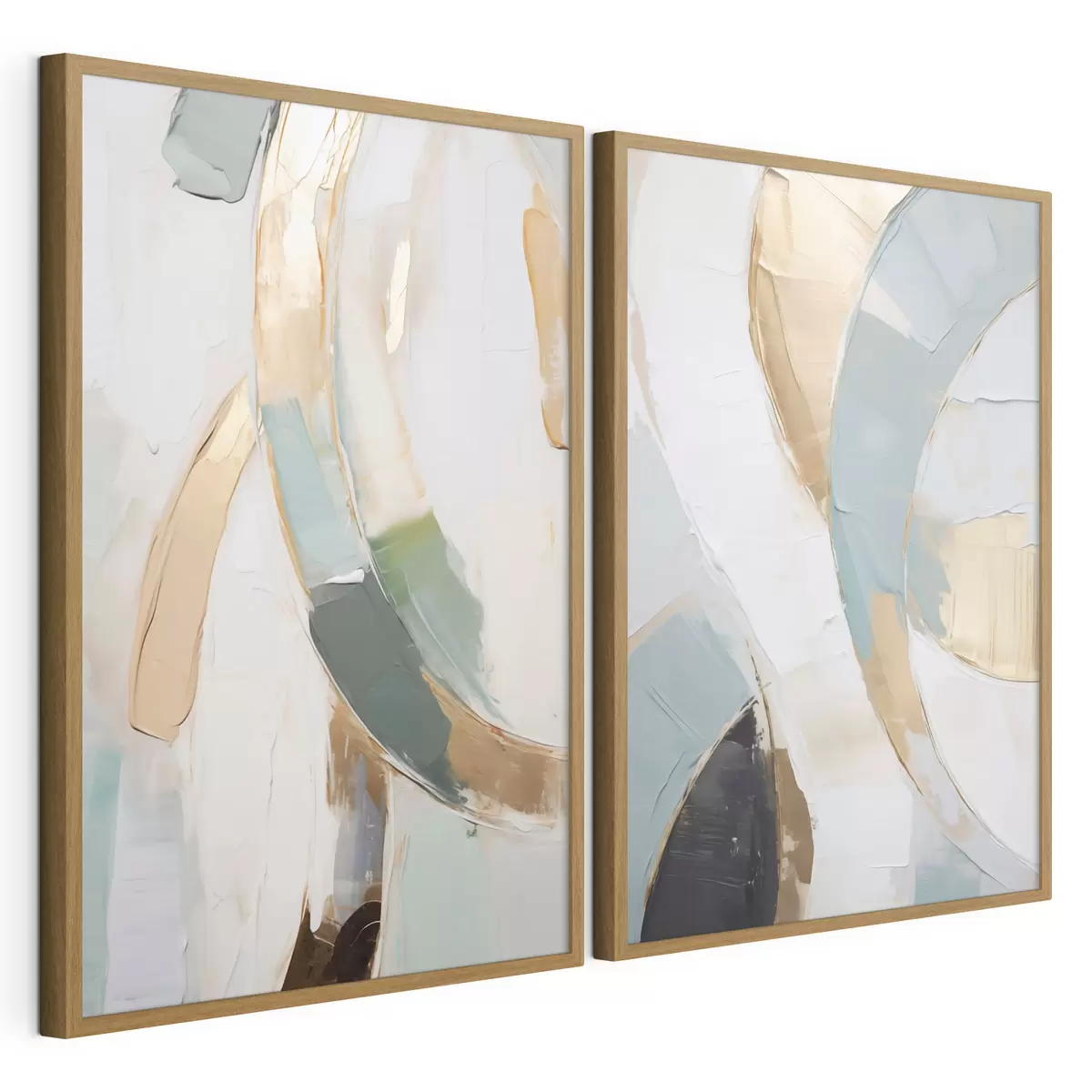 Poster Abstracte compositie, imitatie van een schilderij d31109