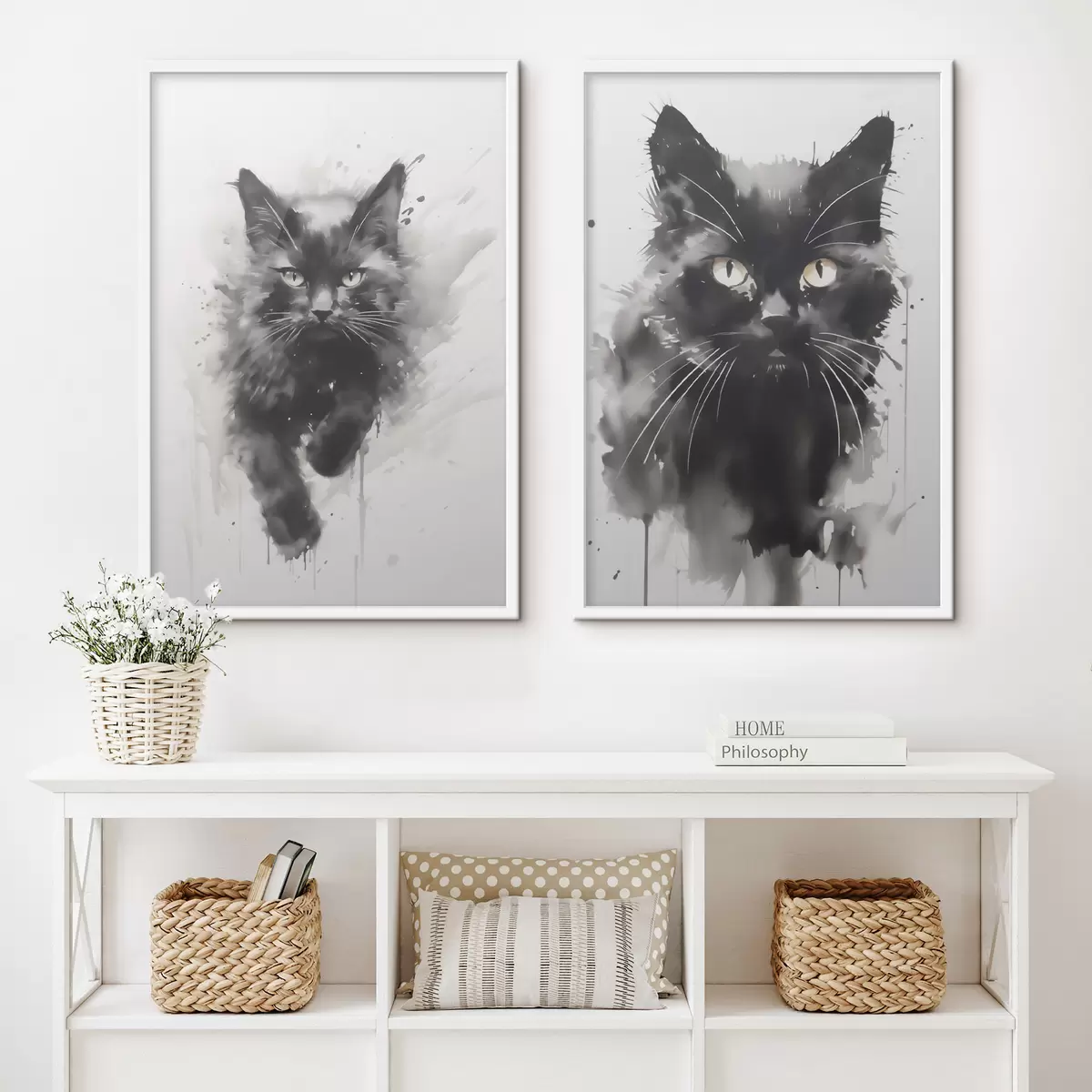 Affiche Chat, imitation d'un tableau d31110