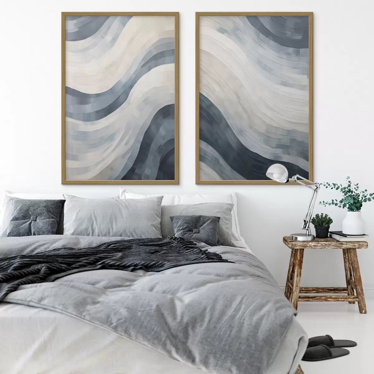 Affiche Larges rayures abstraites, imitation d'un tableau d31111
