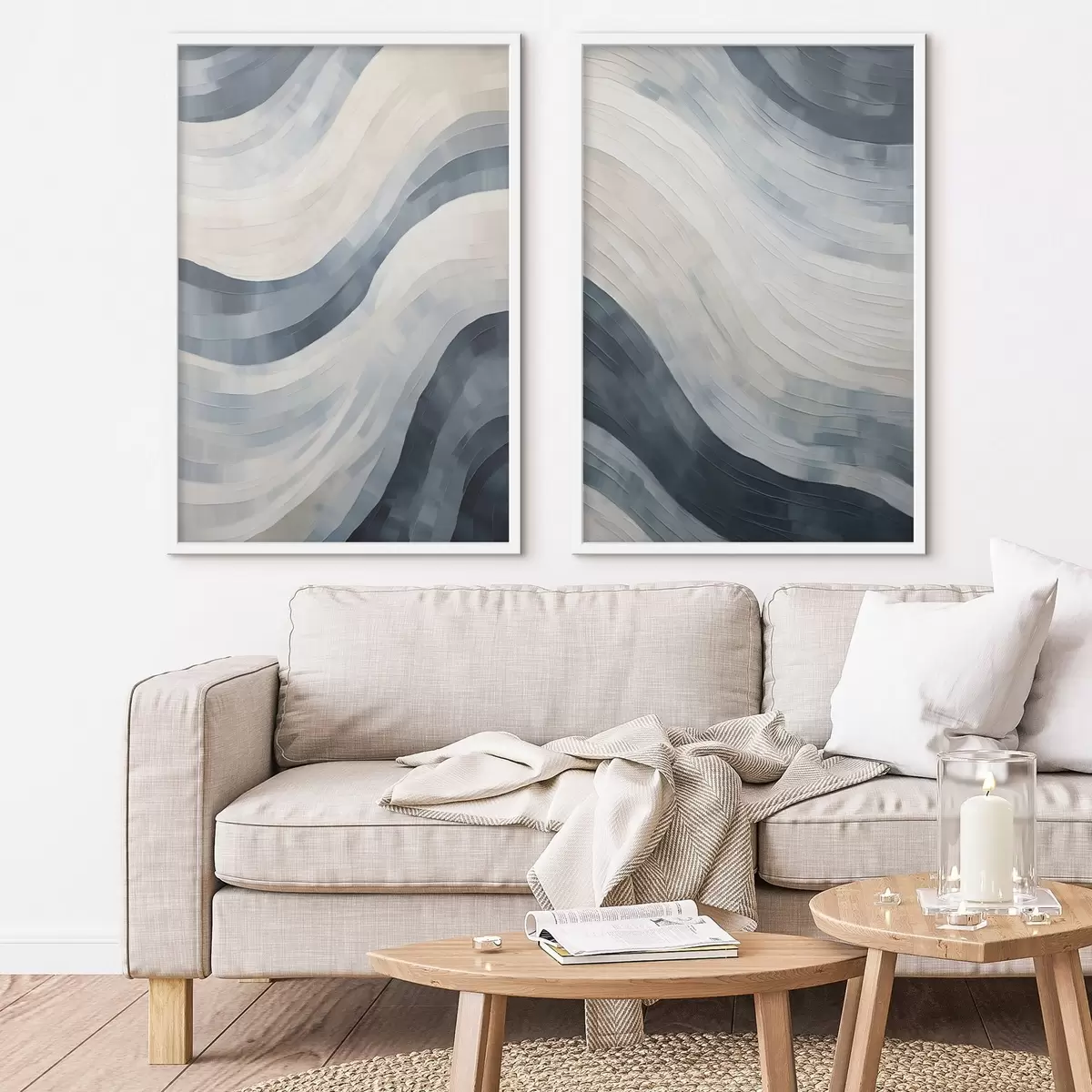 Affiche Larges rayures abstraites, imitation d'un tableau d31111