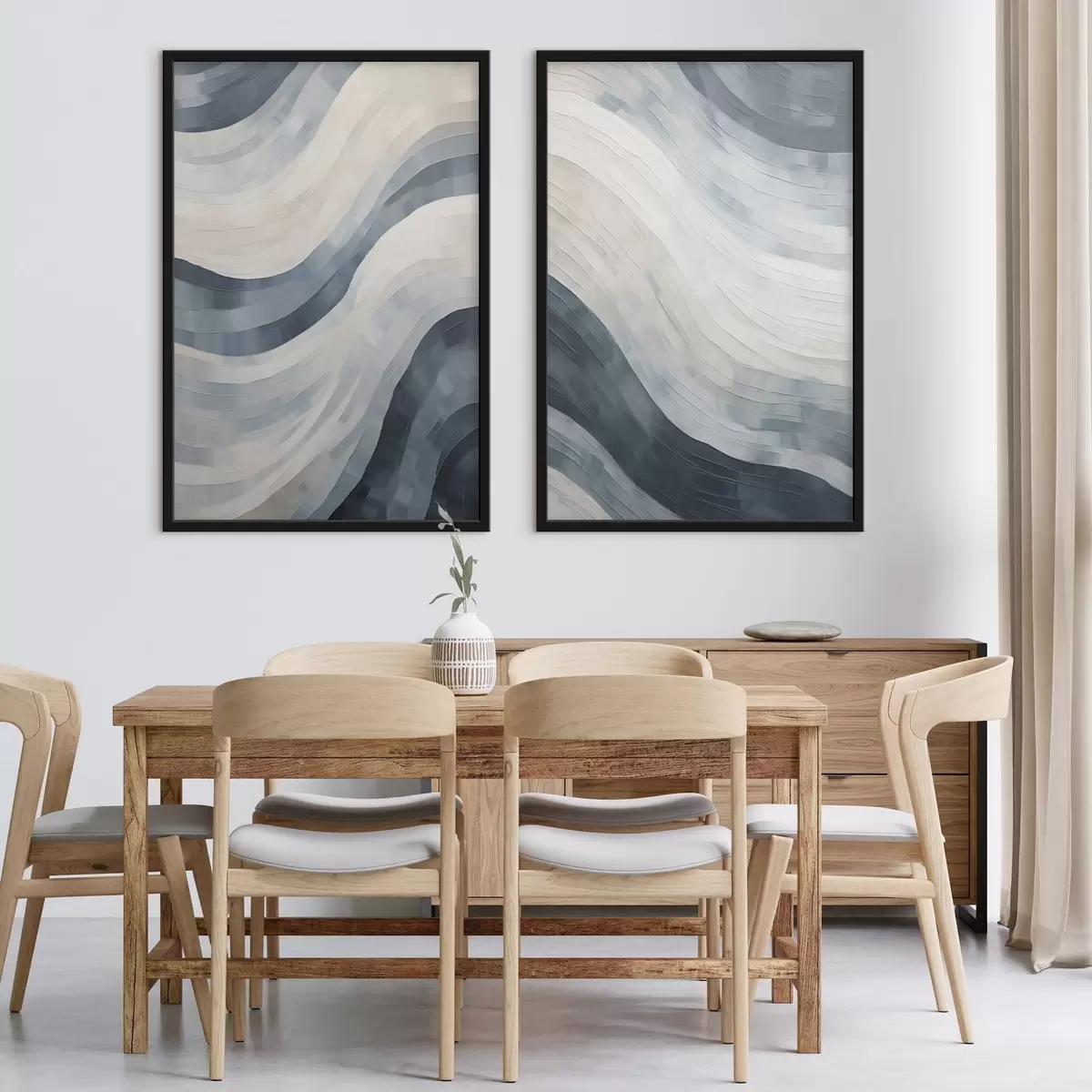 Affiche Larges rayures abstraites, imitation d'un tableau d31111