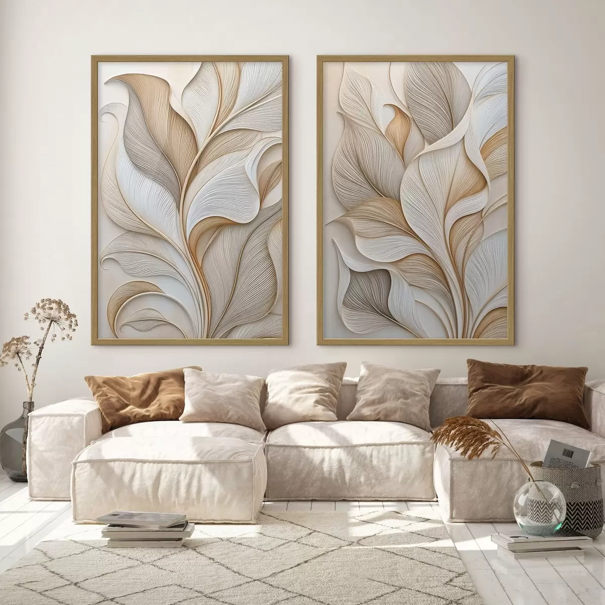Poster Abstracte bladeren d31038
