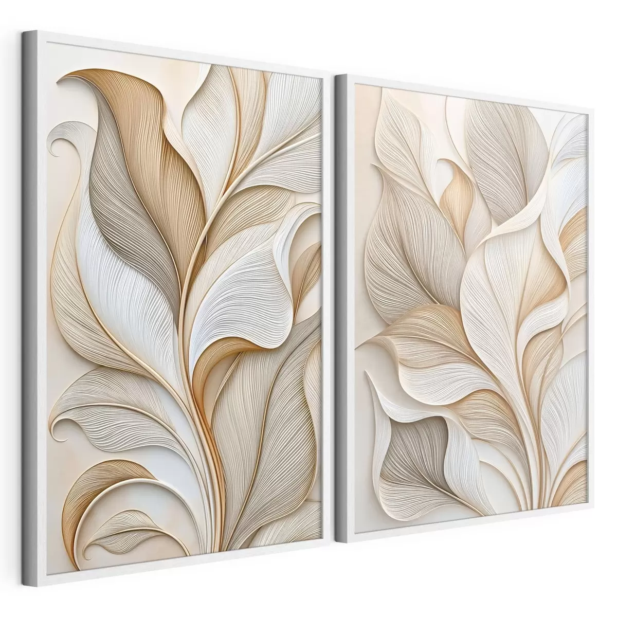 Poster Abstracte bladeren d31038