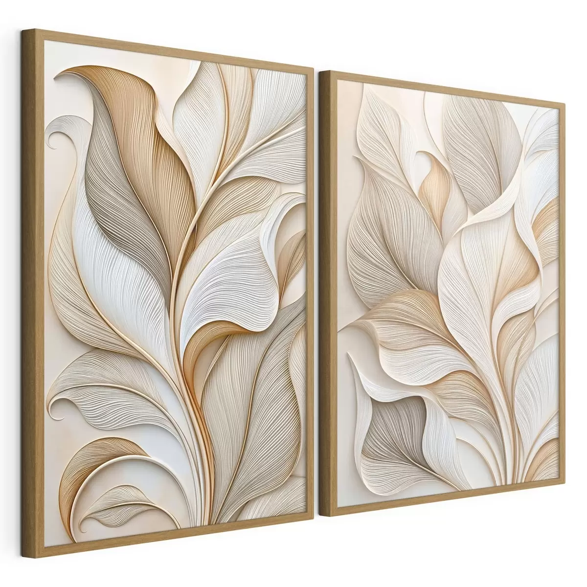 Poster Abstracte bladeren d31038