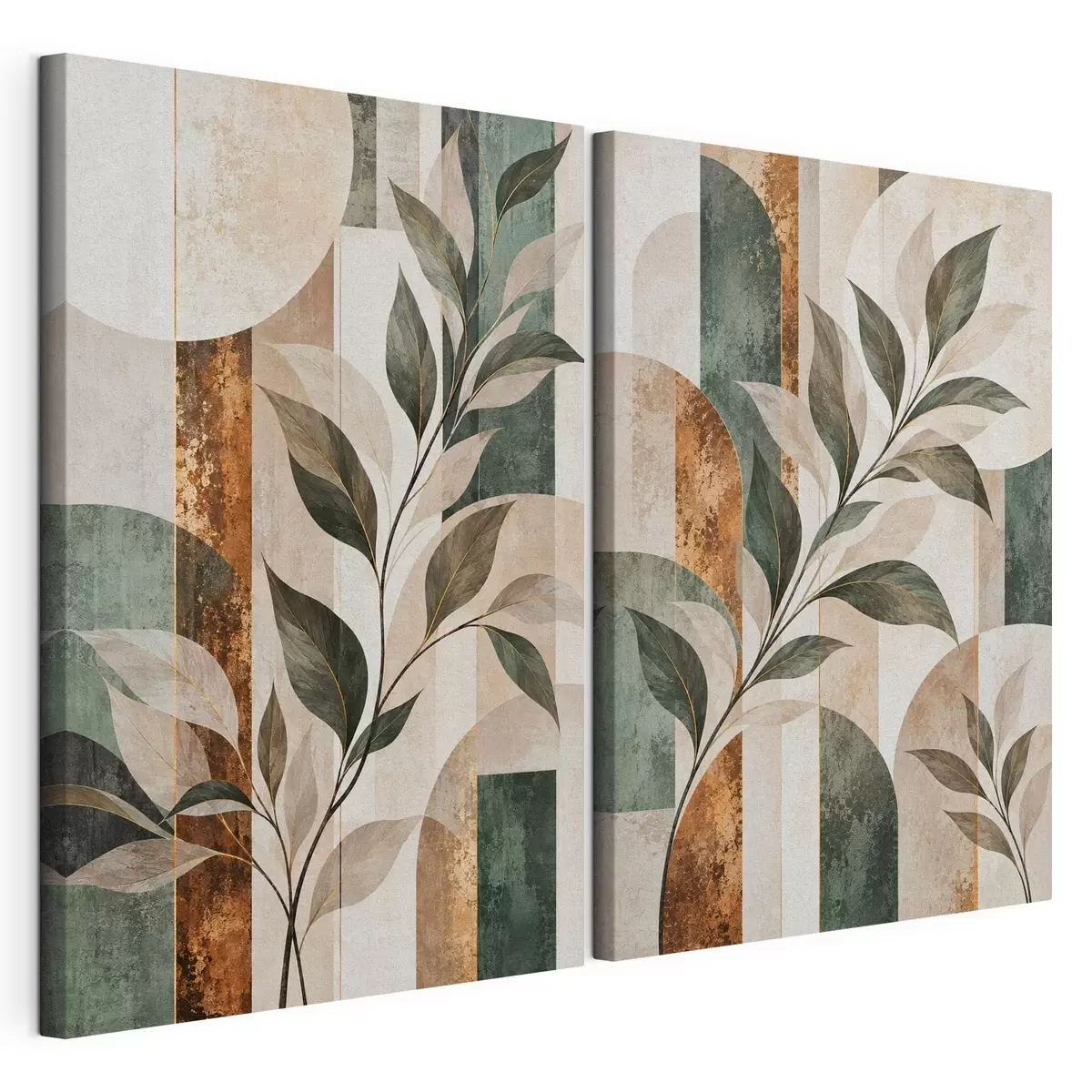  Peintures Abstraction avec une branche feuillue m31117