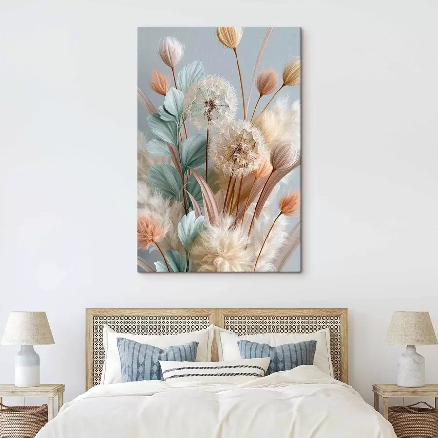 Fotobehang Fijne paardenbloemen en wilde bloemen s51182