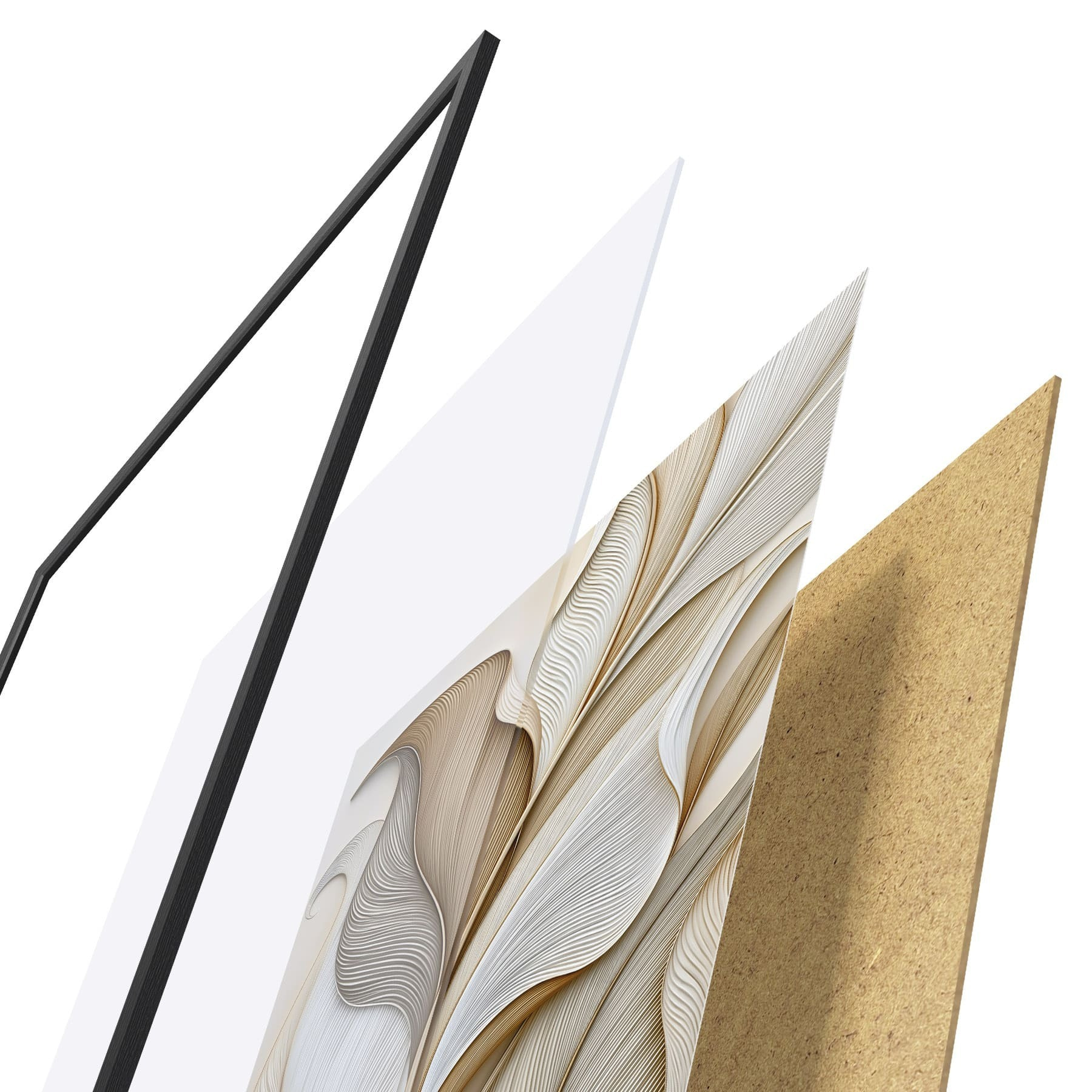 Poster Abstracte bladeren f51176