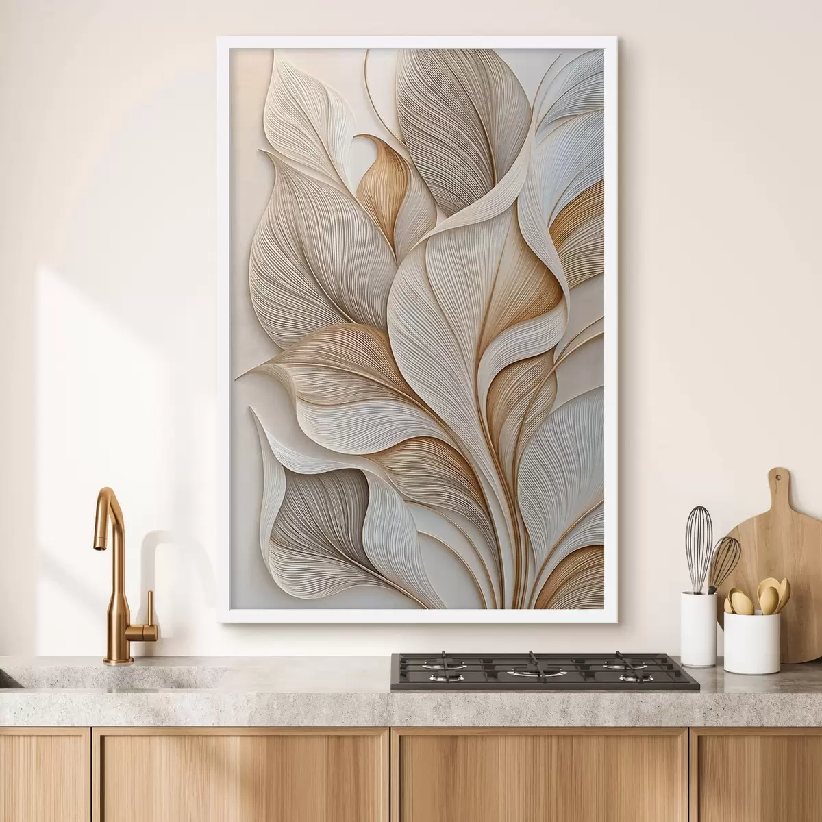 Poster Abstracte bladeren f51177
