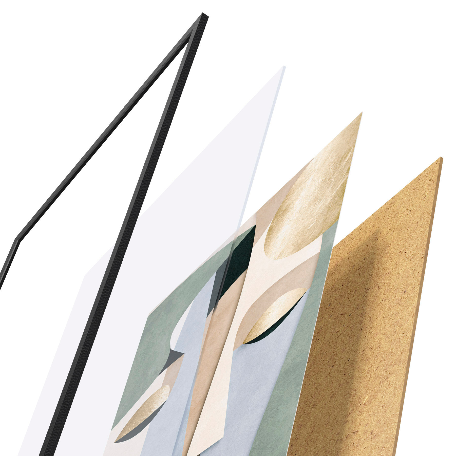 Poster Abstracte geometrische vlakken f51178