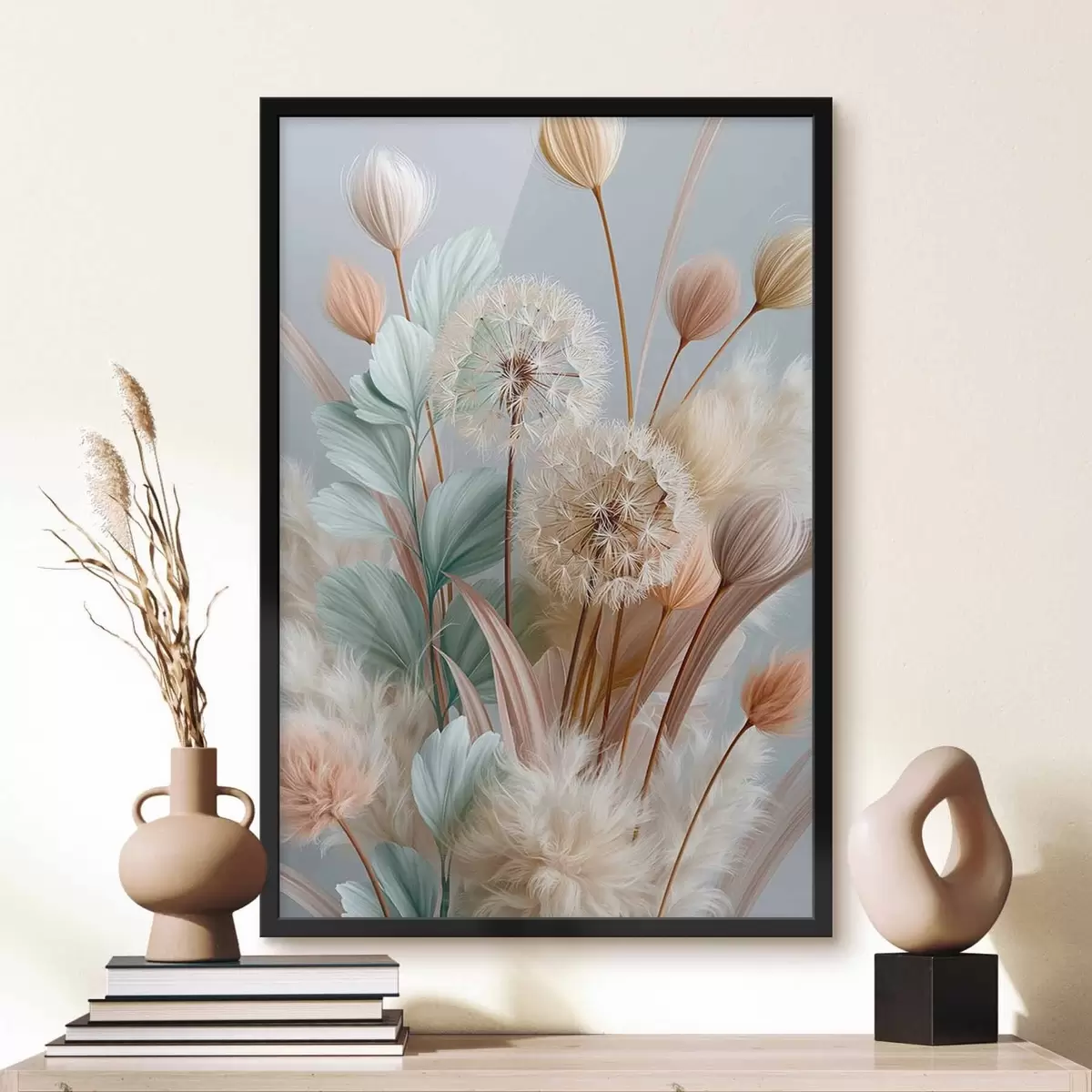 Poster Fijne paardenbloemen en wilde bloemen f51182