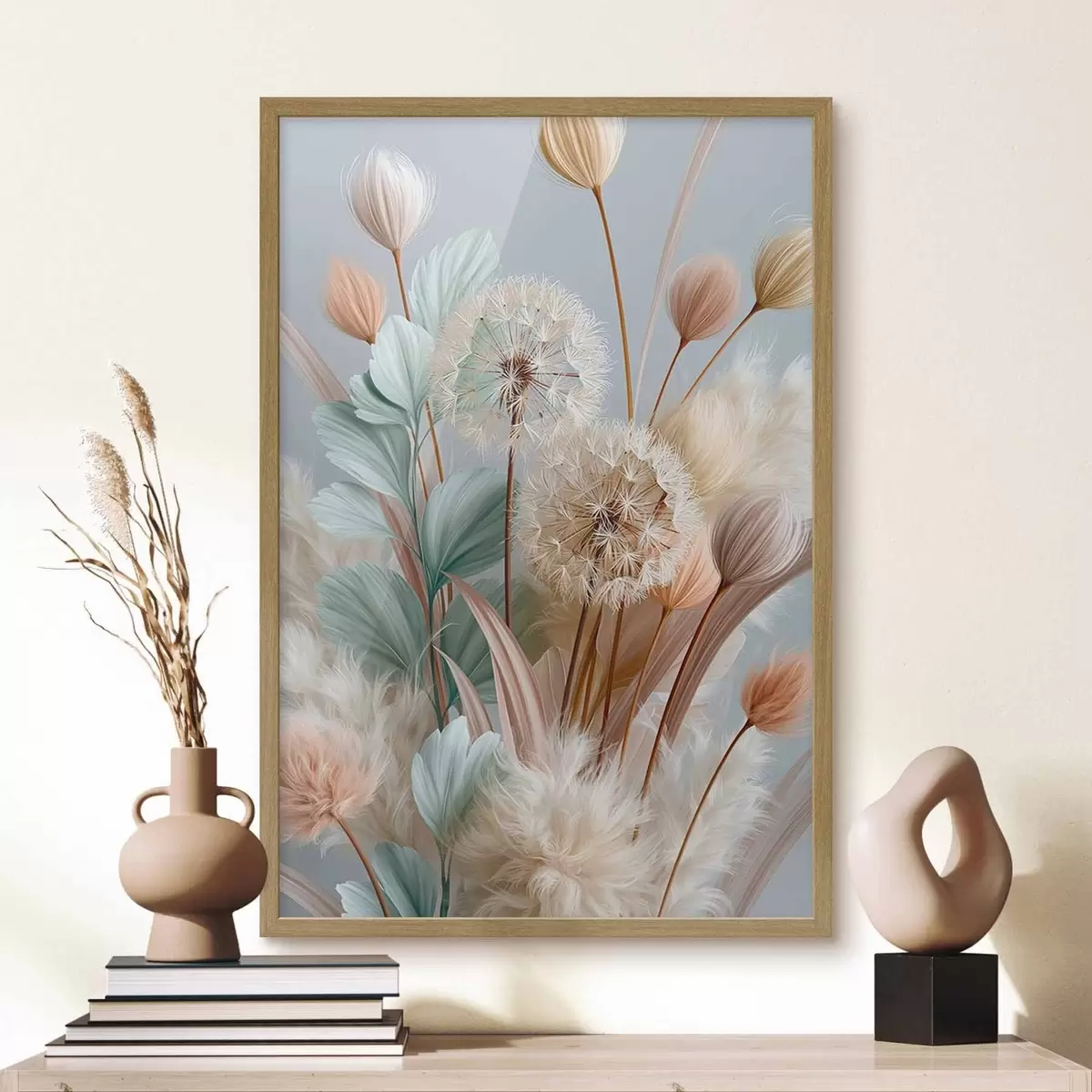 Poster Fijne paardenbloemen en wilde bloemen f51182