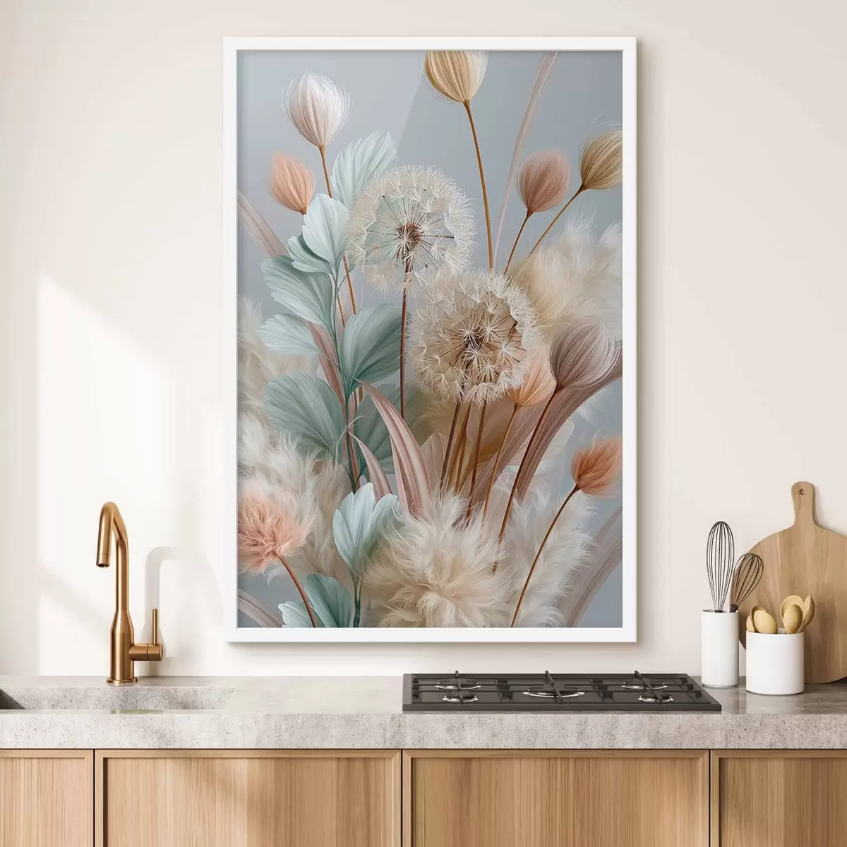 Poster Fijne paardenbloemen en wilde bloemen f51182