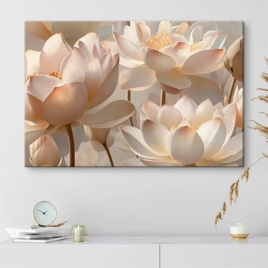  Peintures Nénuphars et lotus délicats s51092