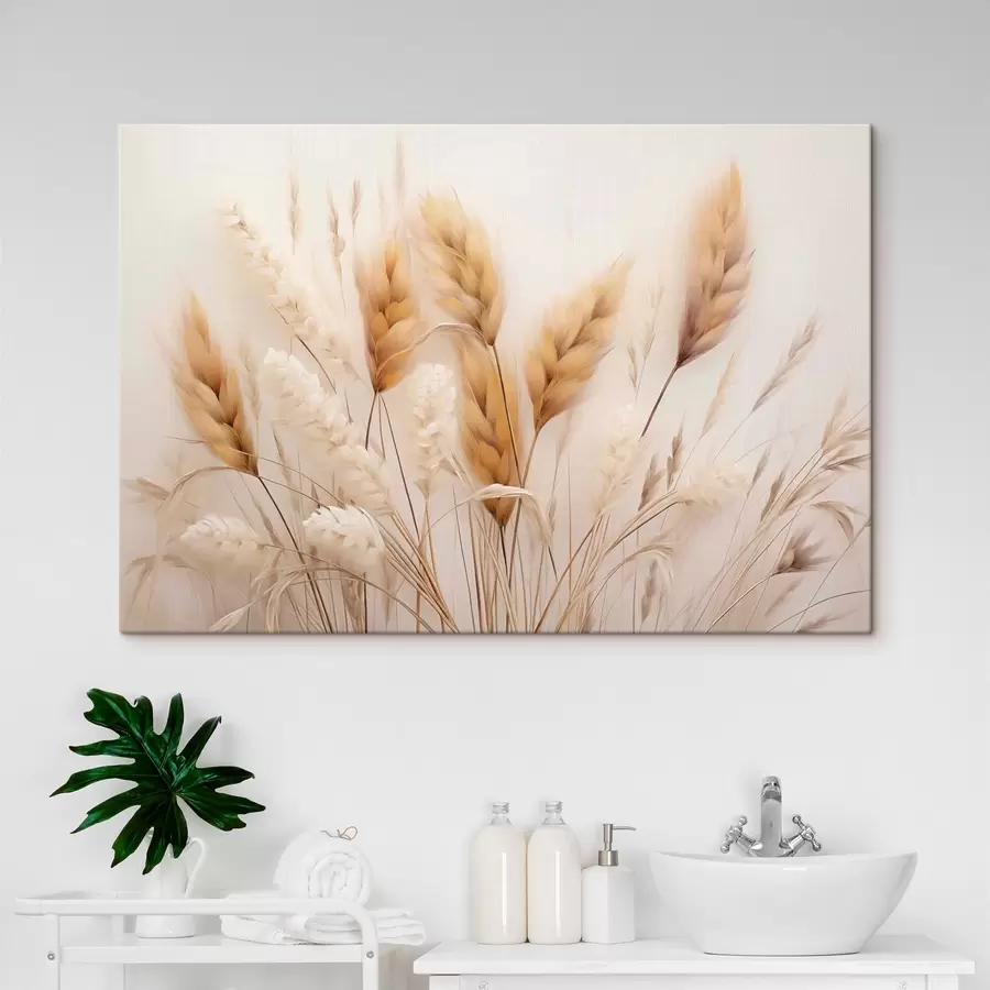  Peintures Herbe de la pampa duveteuse, style écologique s51093