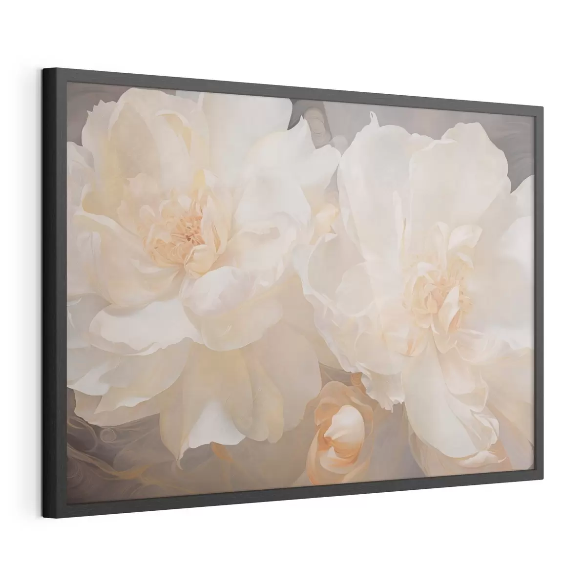 Affiche Gros plan sur des pivoines doubles claires f51088