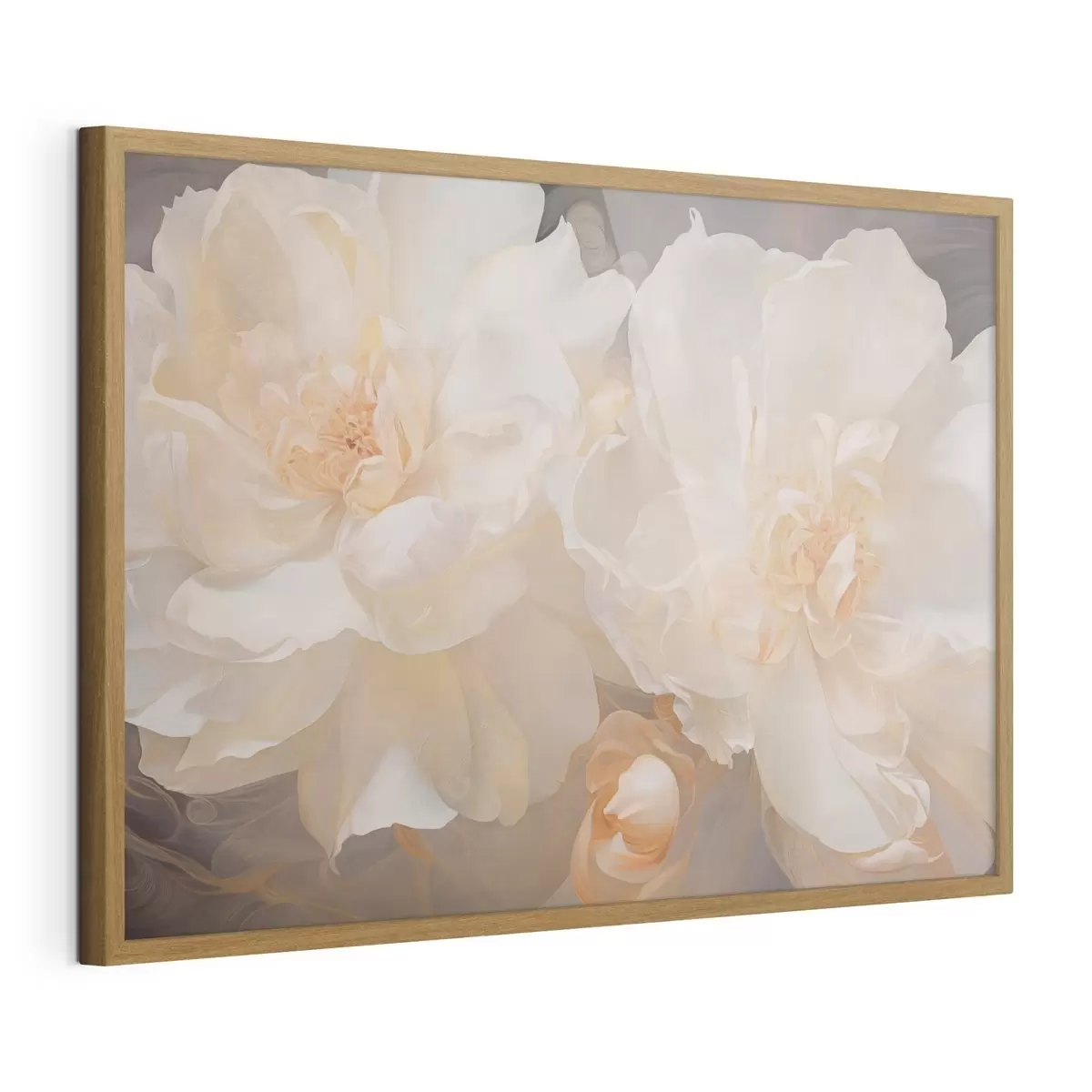 Affiche Gros plan sur des pivoines doubles claires f51088