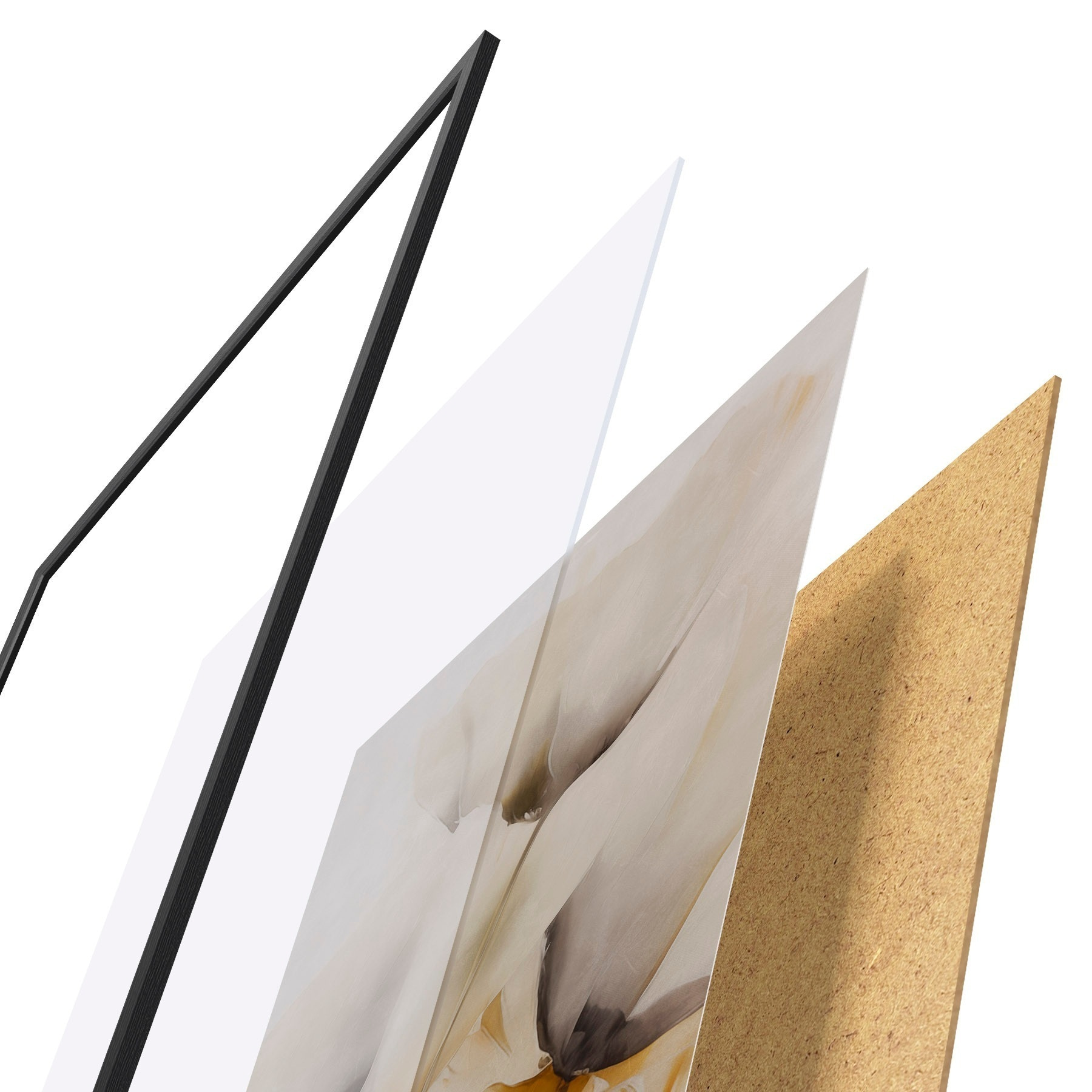 Poster Luchtige papavers in een beige kleurenpalet f51090