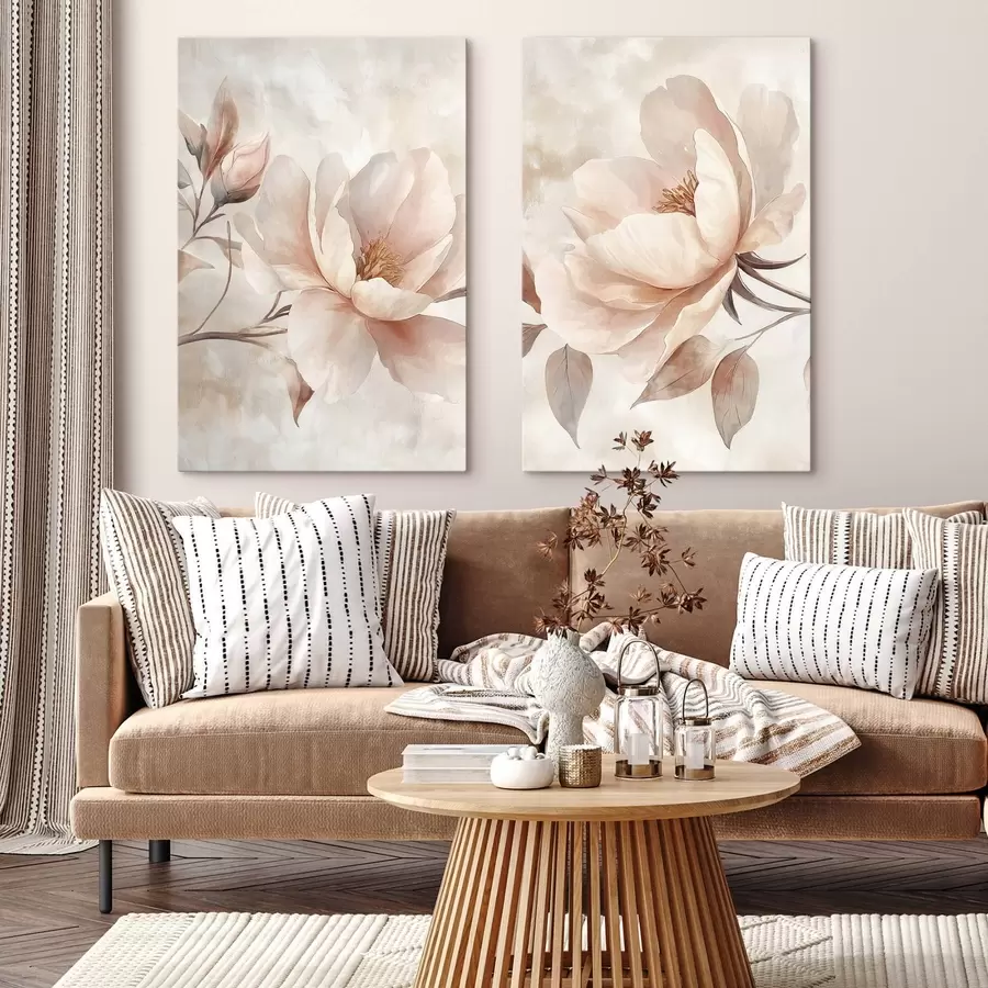  Peintures Pivoines à l'aquarelle en poudre m31091