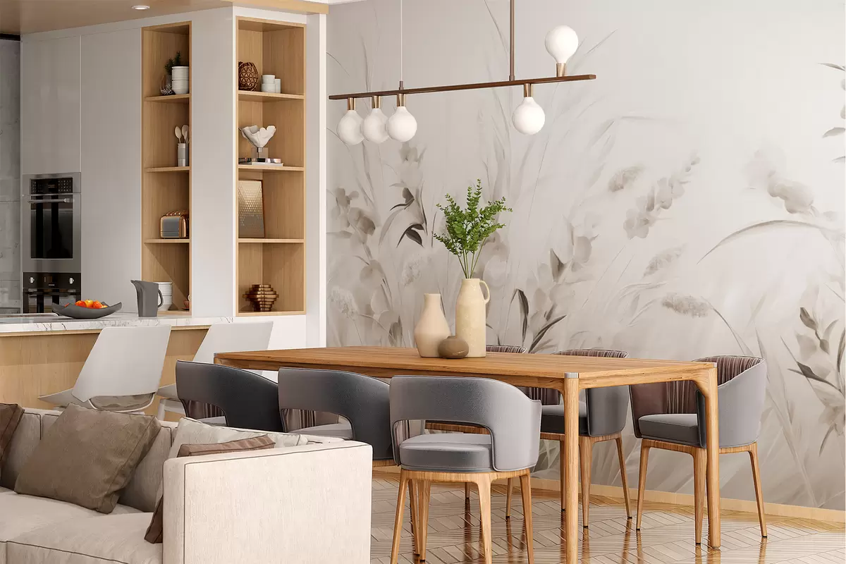 Fotobehang Bloemenveld w05913