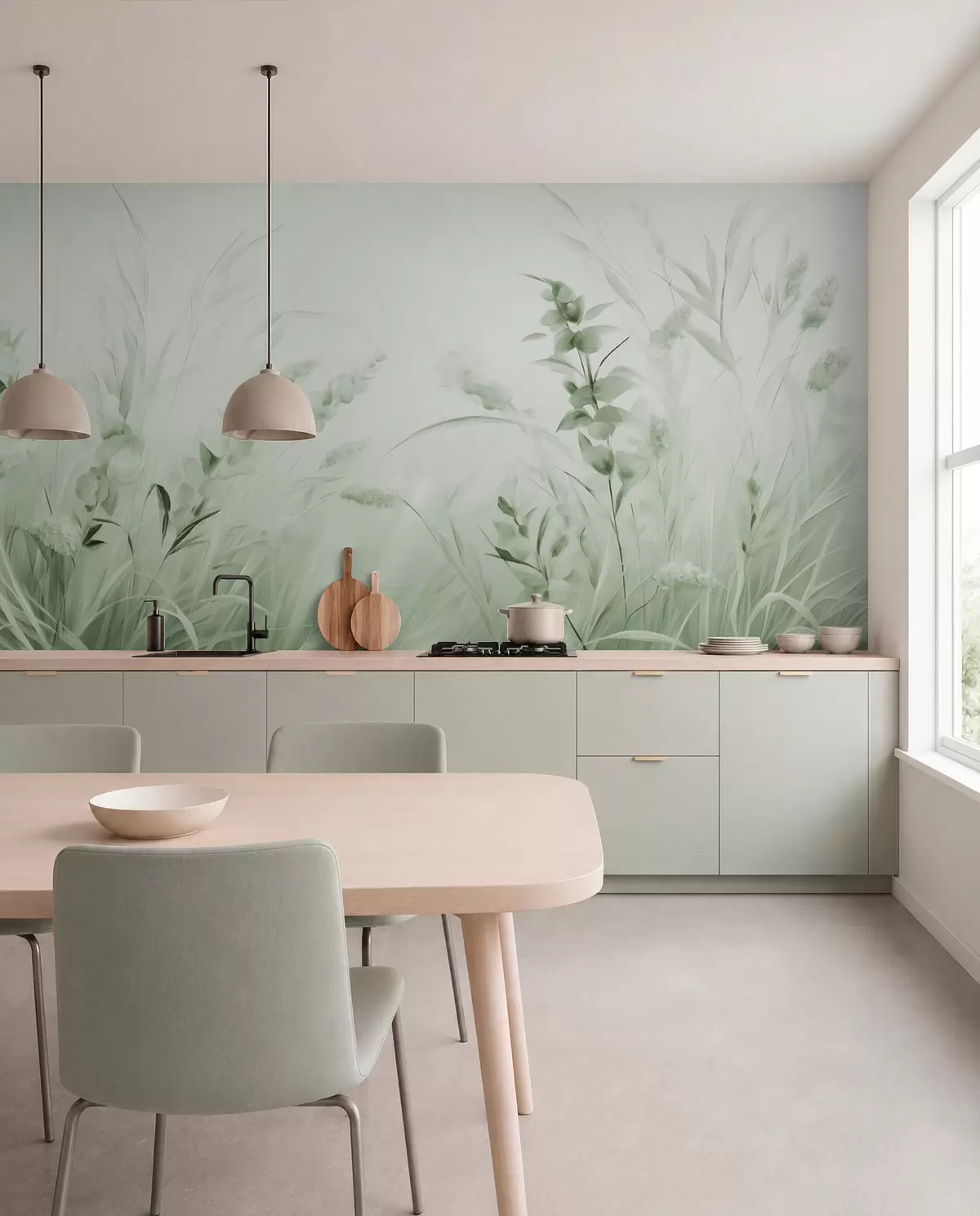 Fotobehang Bloemenveld w05913v1
