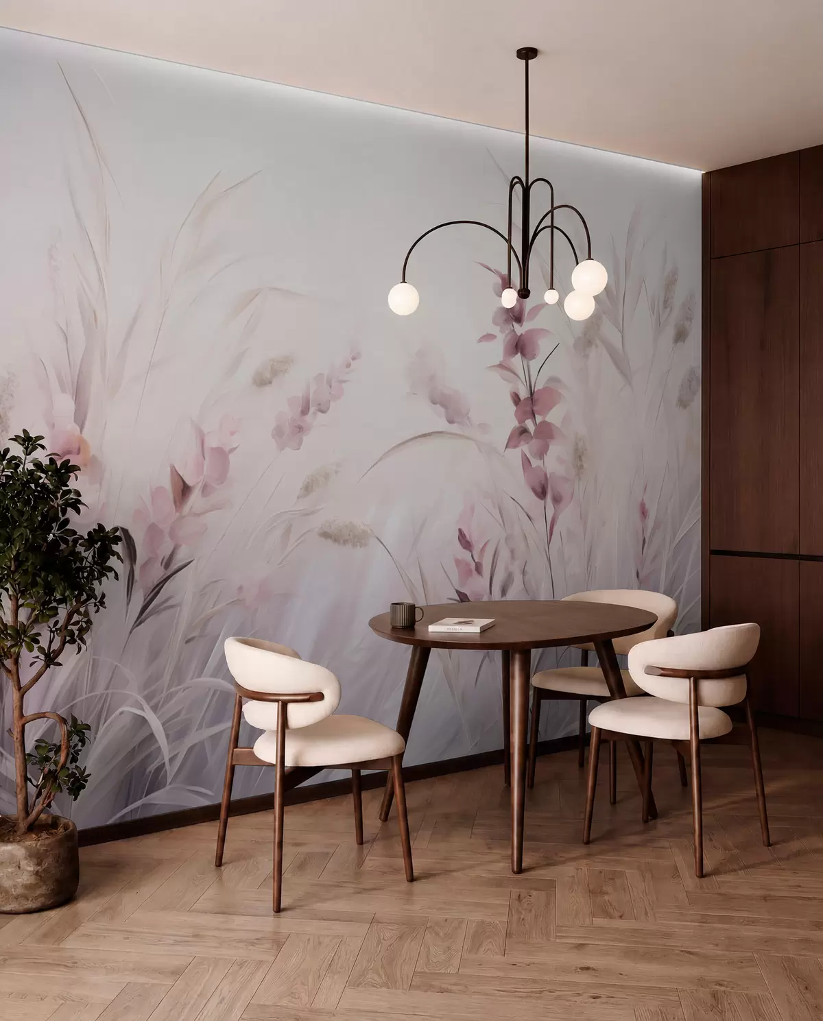 Fotobehang Bloemenveld w05913v2
