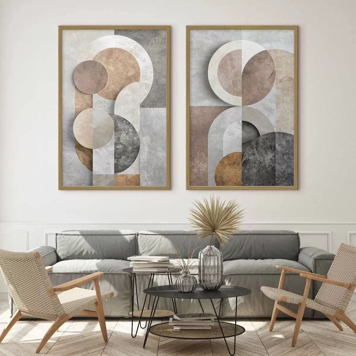 Poster Overlappende geometrische vormen d31119