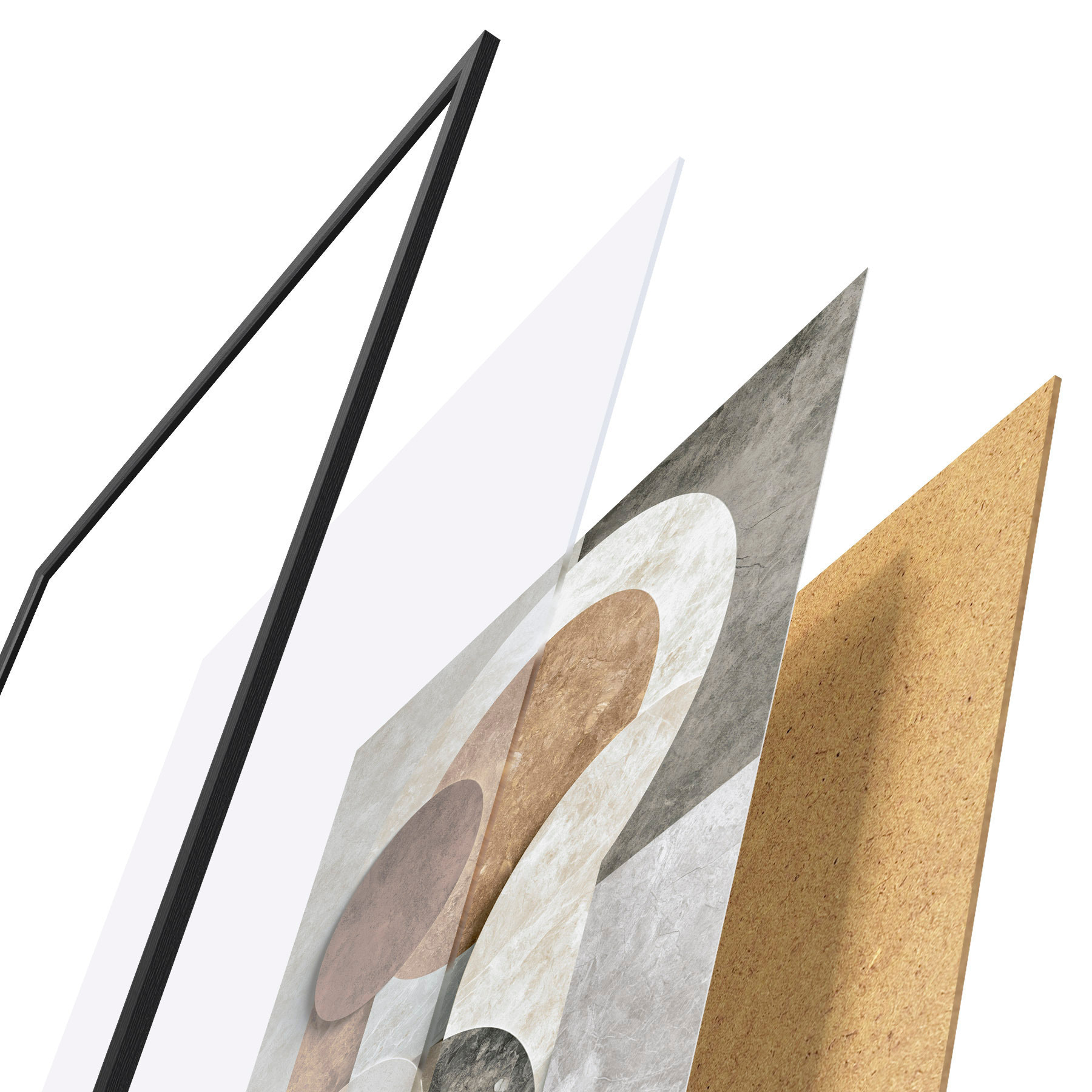Poster Overlappende geometrische vormen d31119