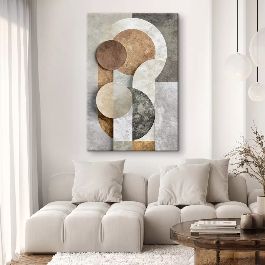 Fotobehang Geometrische abstractie met cirkels s51185