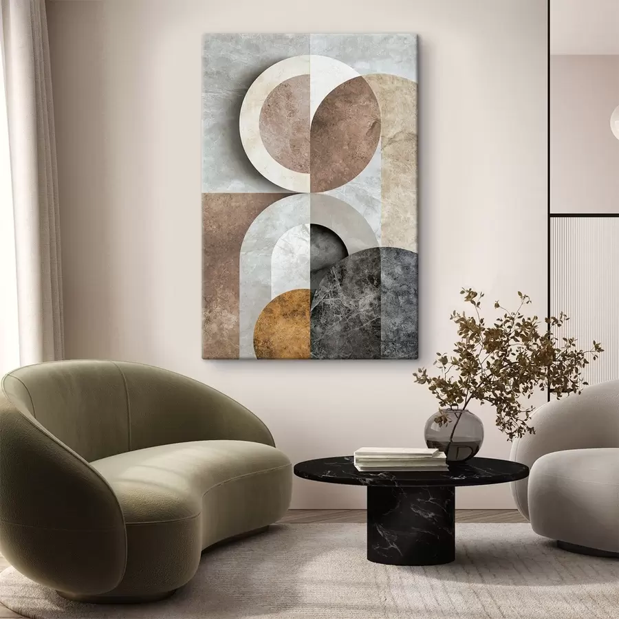 Fotobehang Geometrische compositie met cirkels s51281