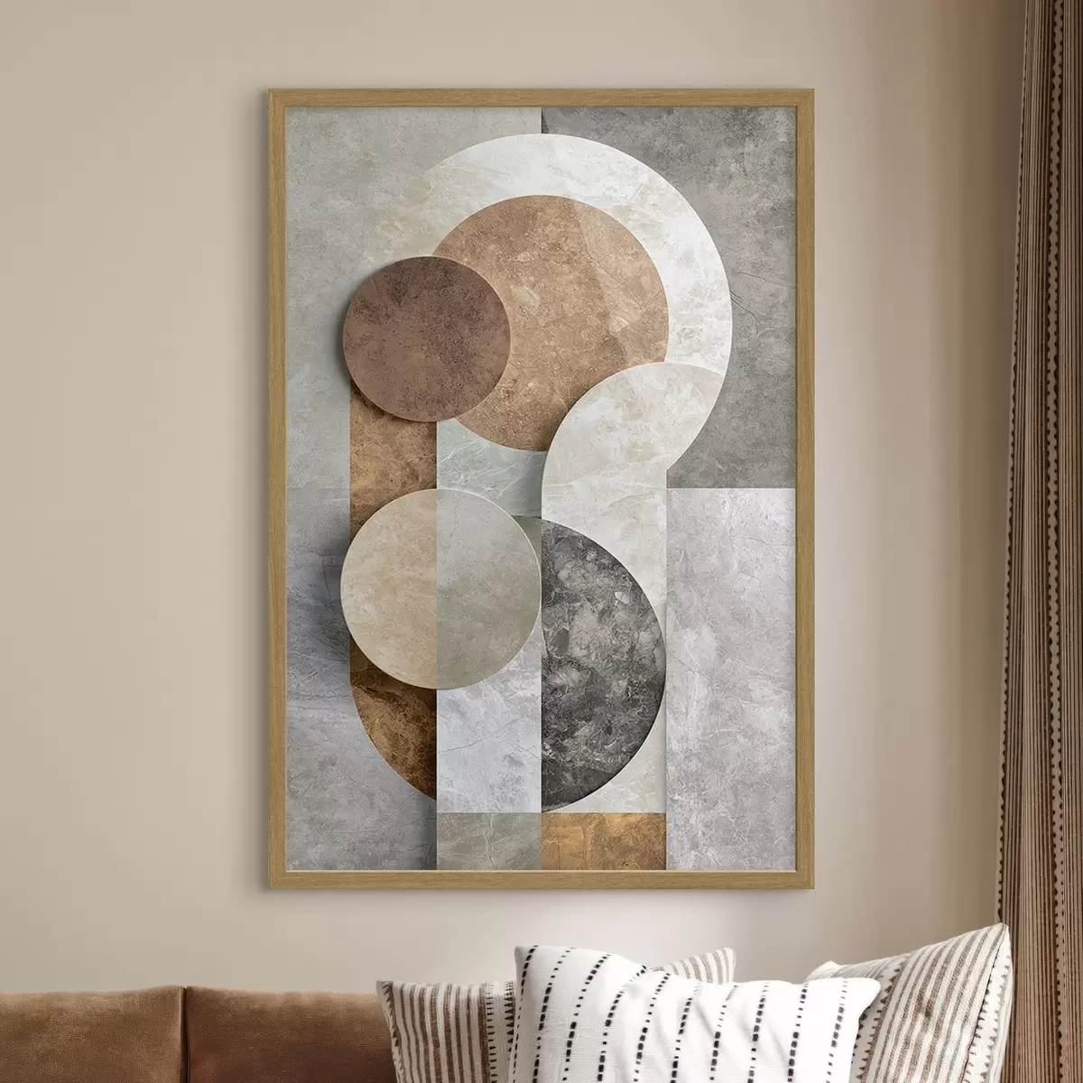 Affiche Abstraction géométrique avec des cercles f51185
