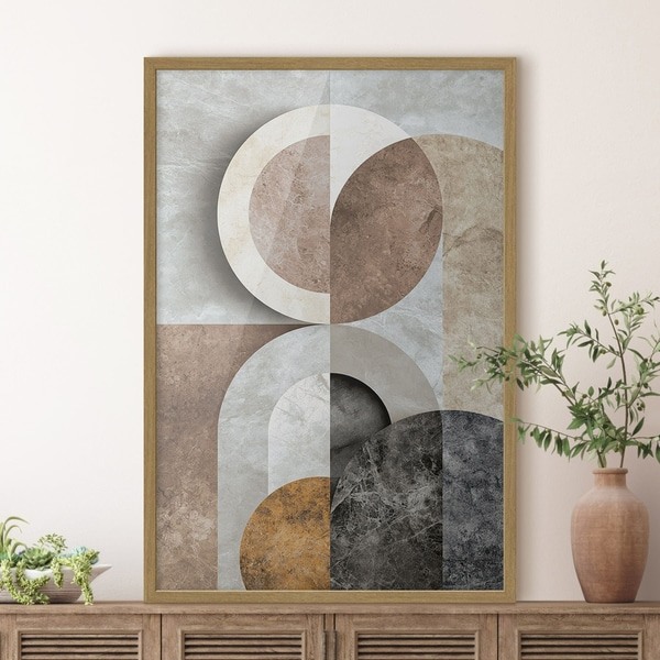 Poster Geometrische compositie met cirkels, Affiches Uniek, f51281wo : Uwalls
