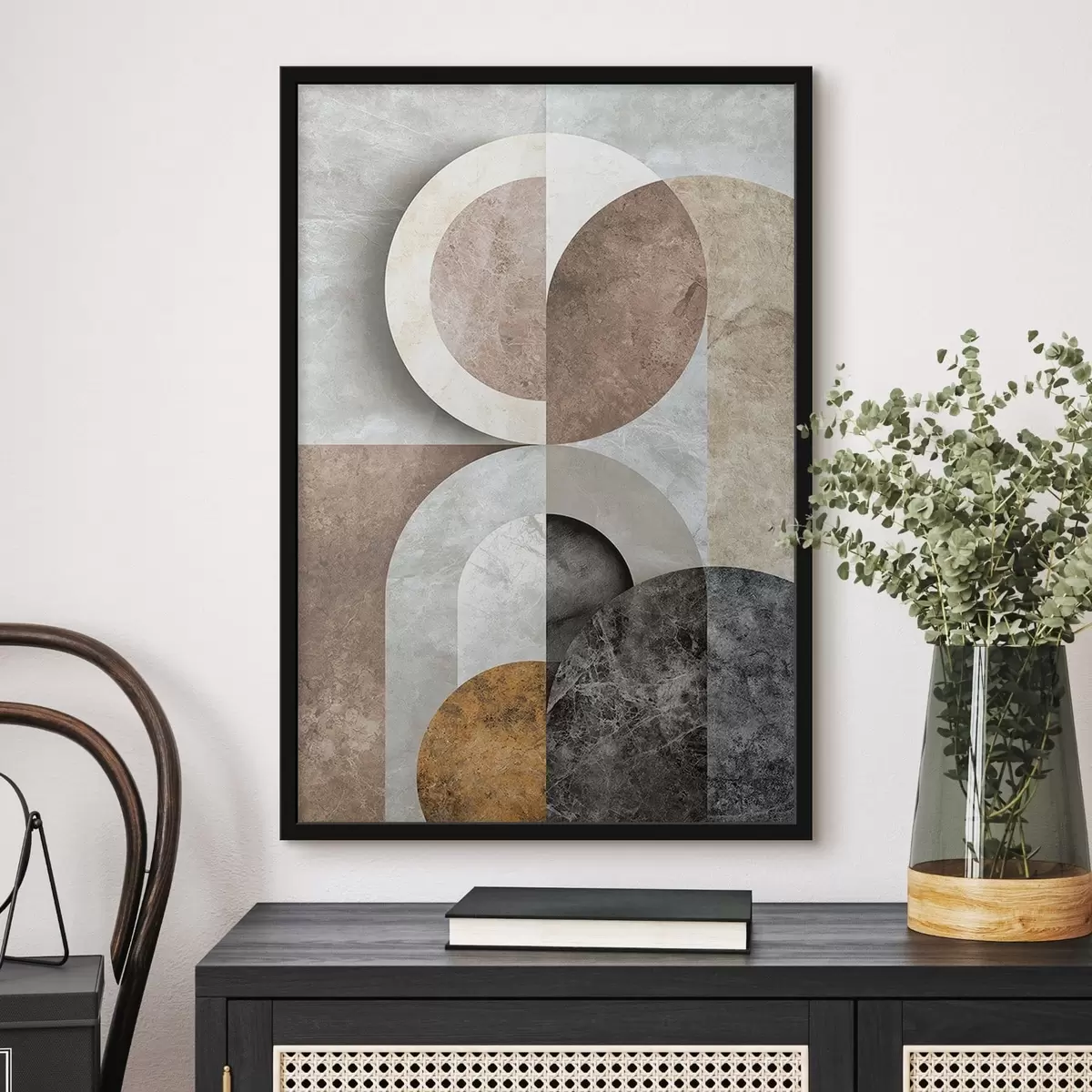 Affiche Composition géométrique à base de cercles f51281