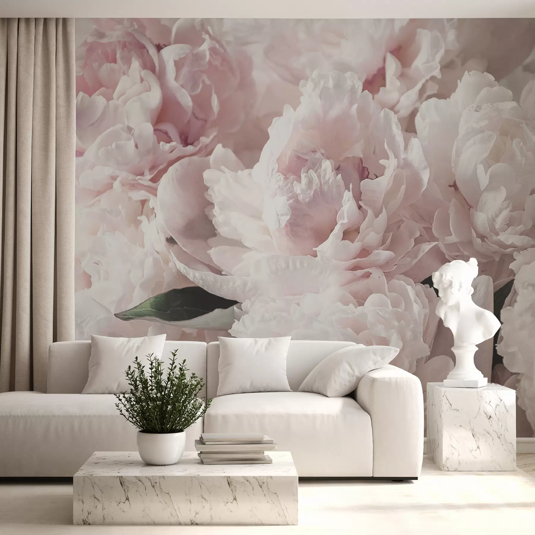 Papier peint photo Pivoines rose pâle u59600