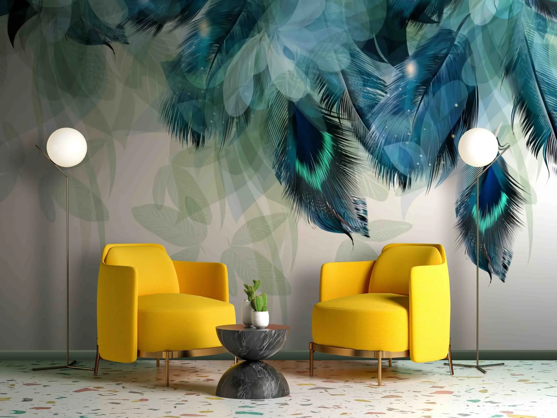 Papier peint photo Des plumes dans l'air u72316