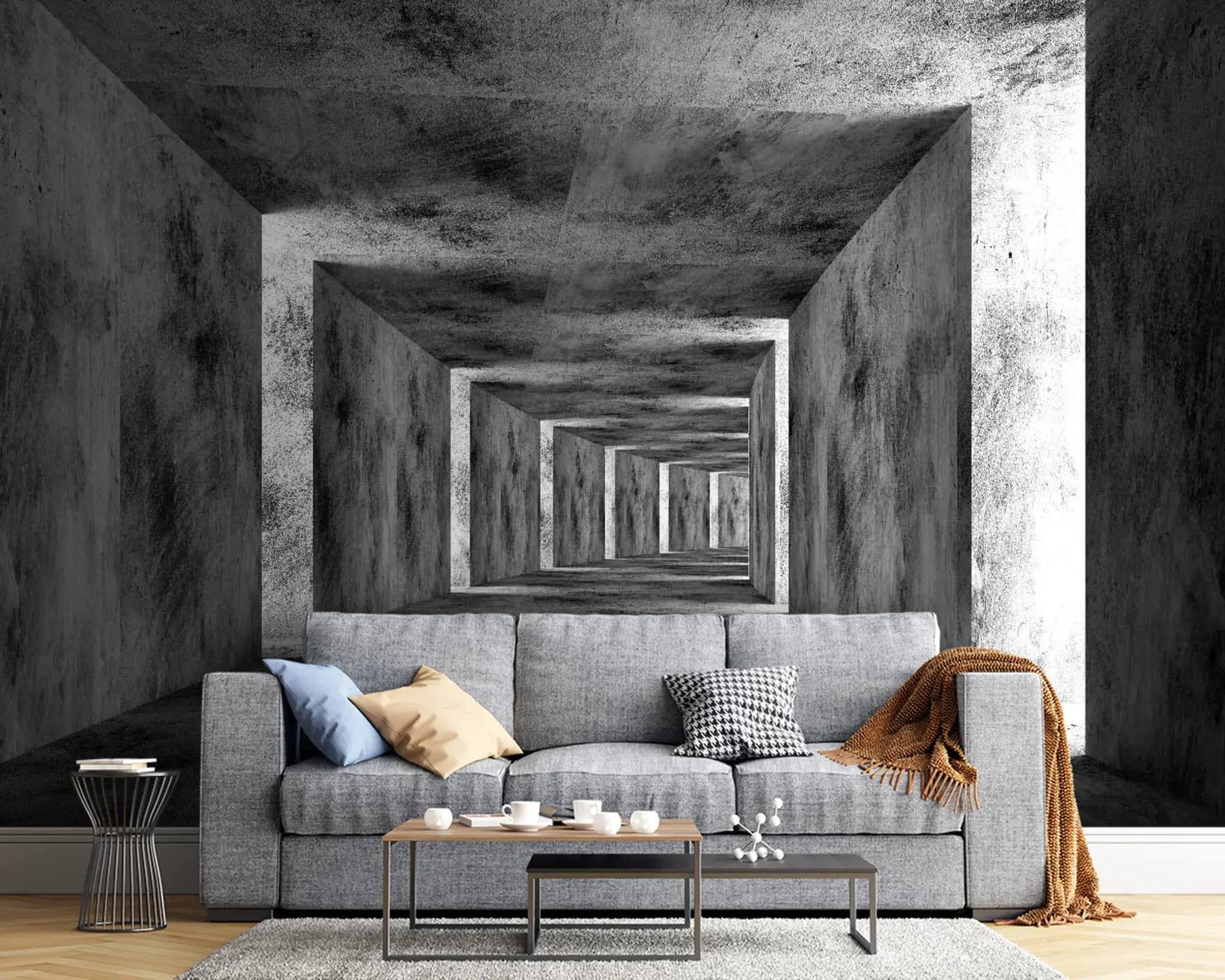 Fotobehang Hout, zwart-wit e-stijl u45797