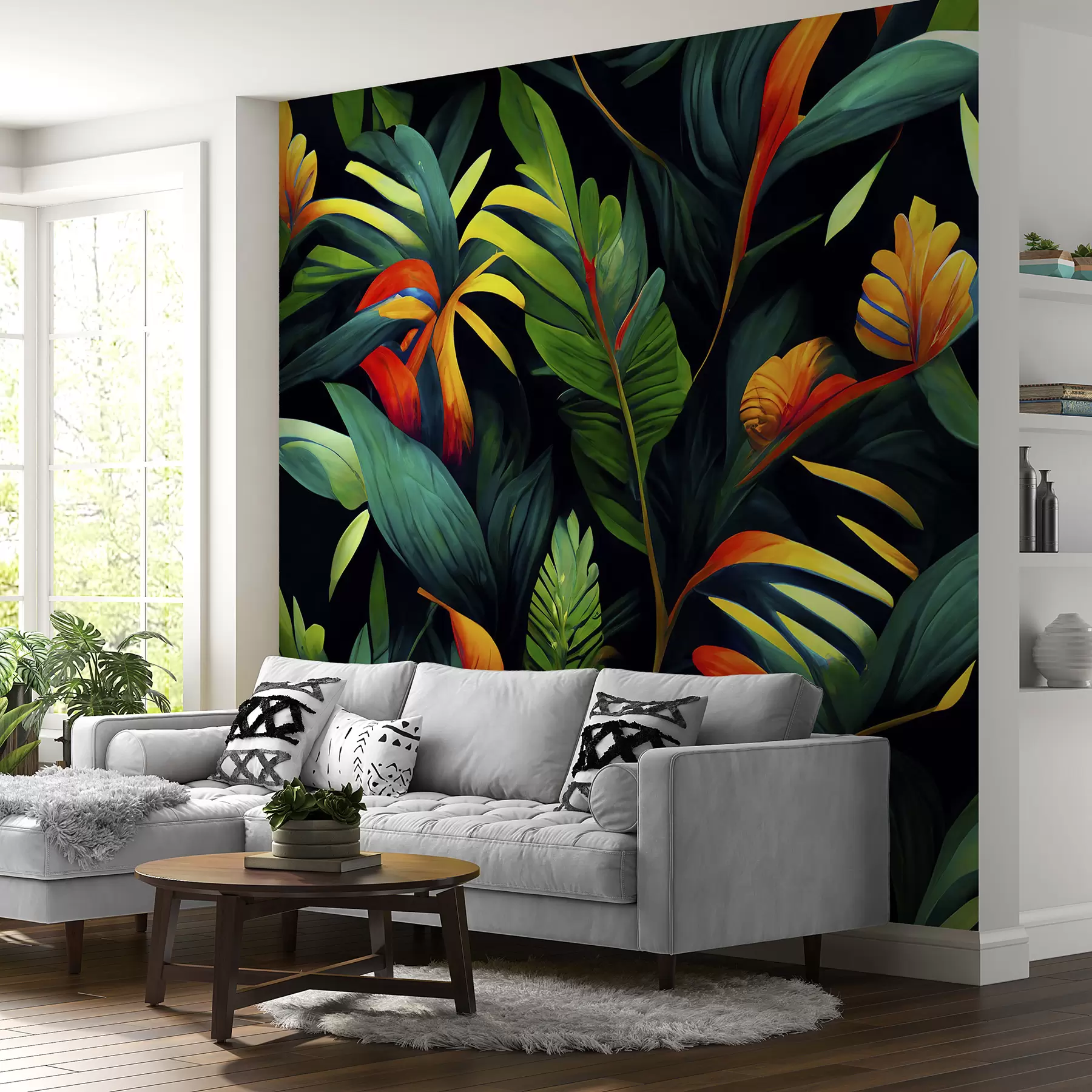 Papier peint photo Jungle tropicale lumineuse u72390