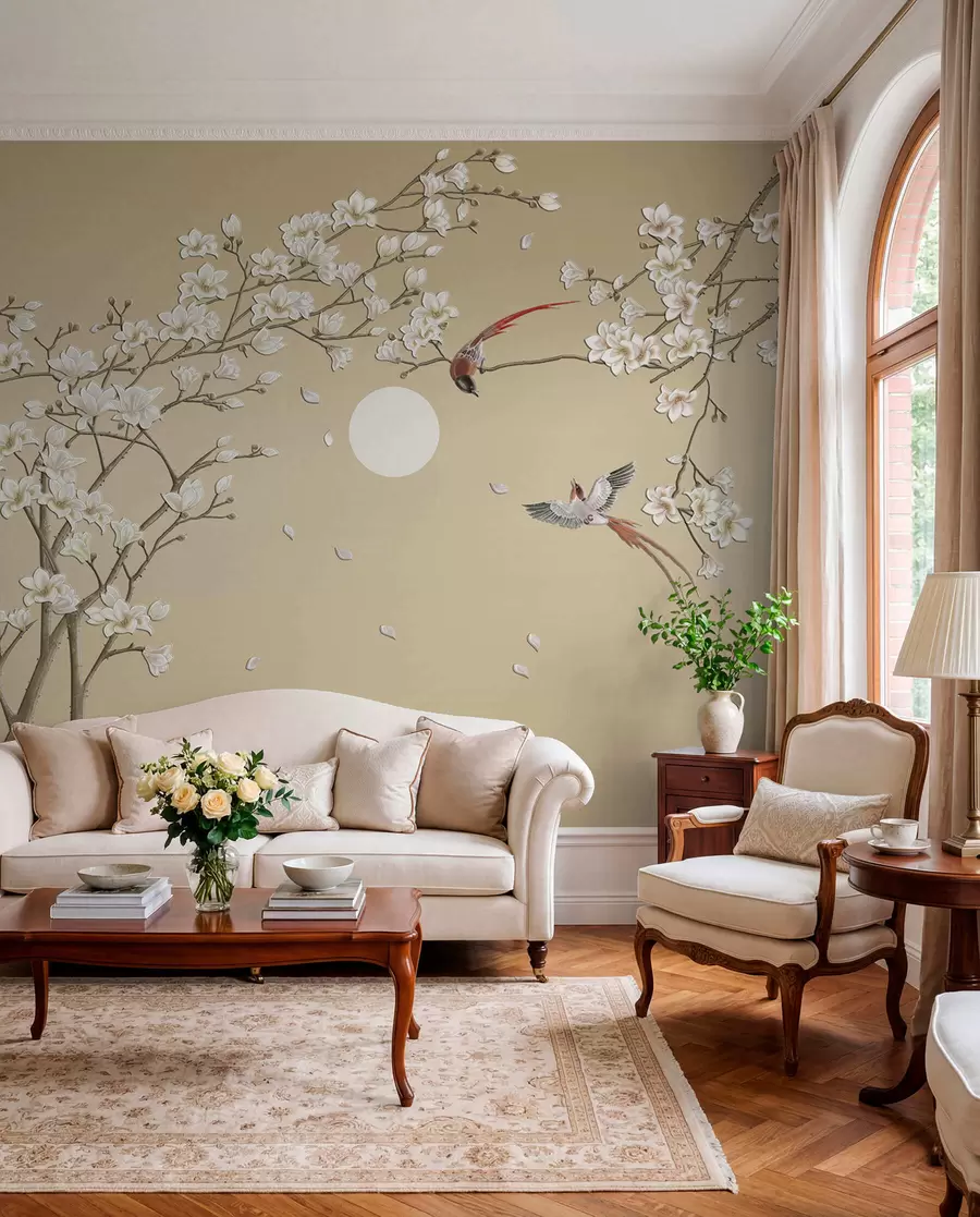 Fotobehang Vogels, Chinese stijl u72938