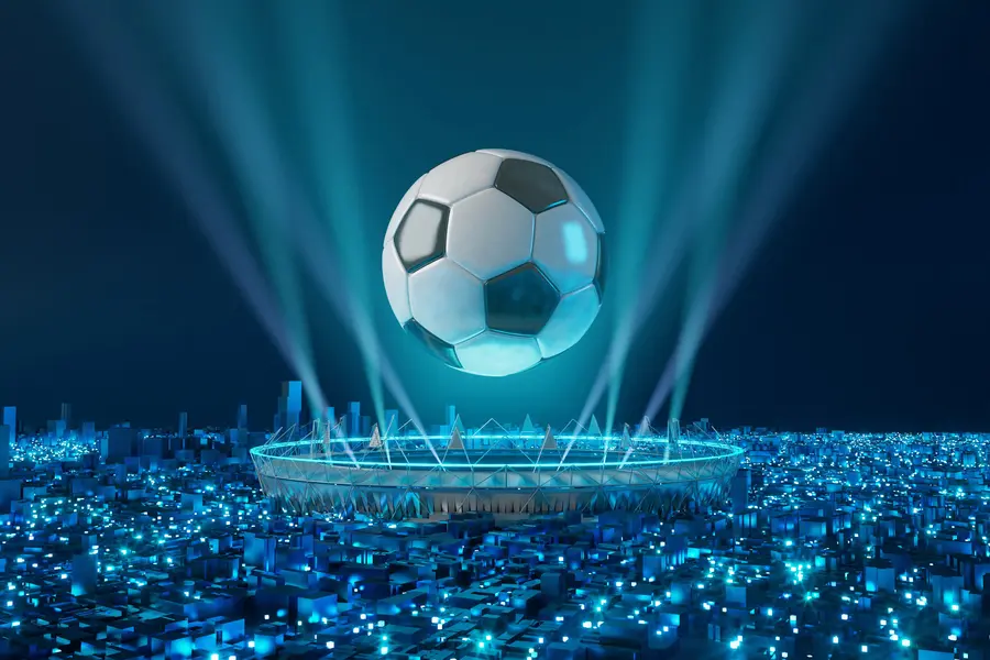 Papier peint photo Ballon sur fond de stade u72793