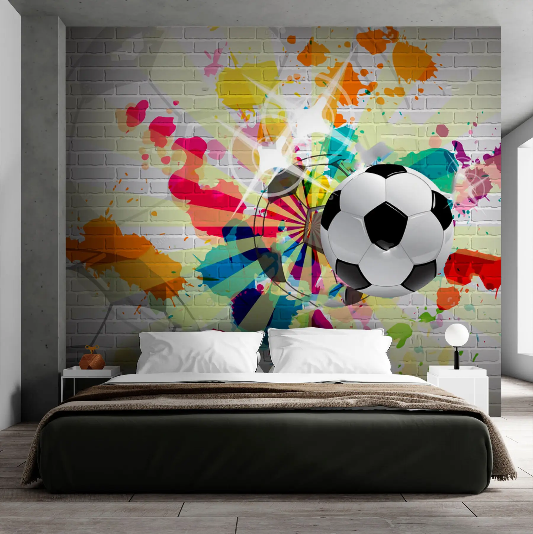 Fotobehang Voetbal is een kleurrijke sport u72798