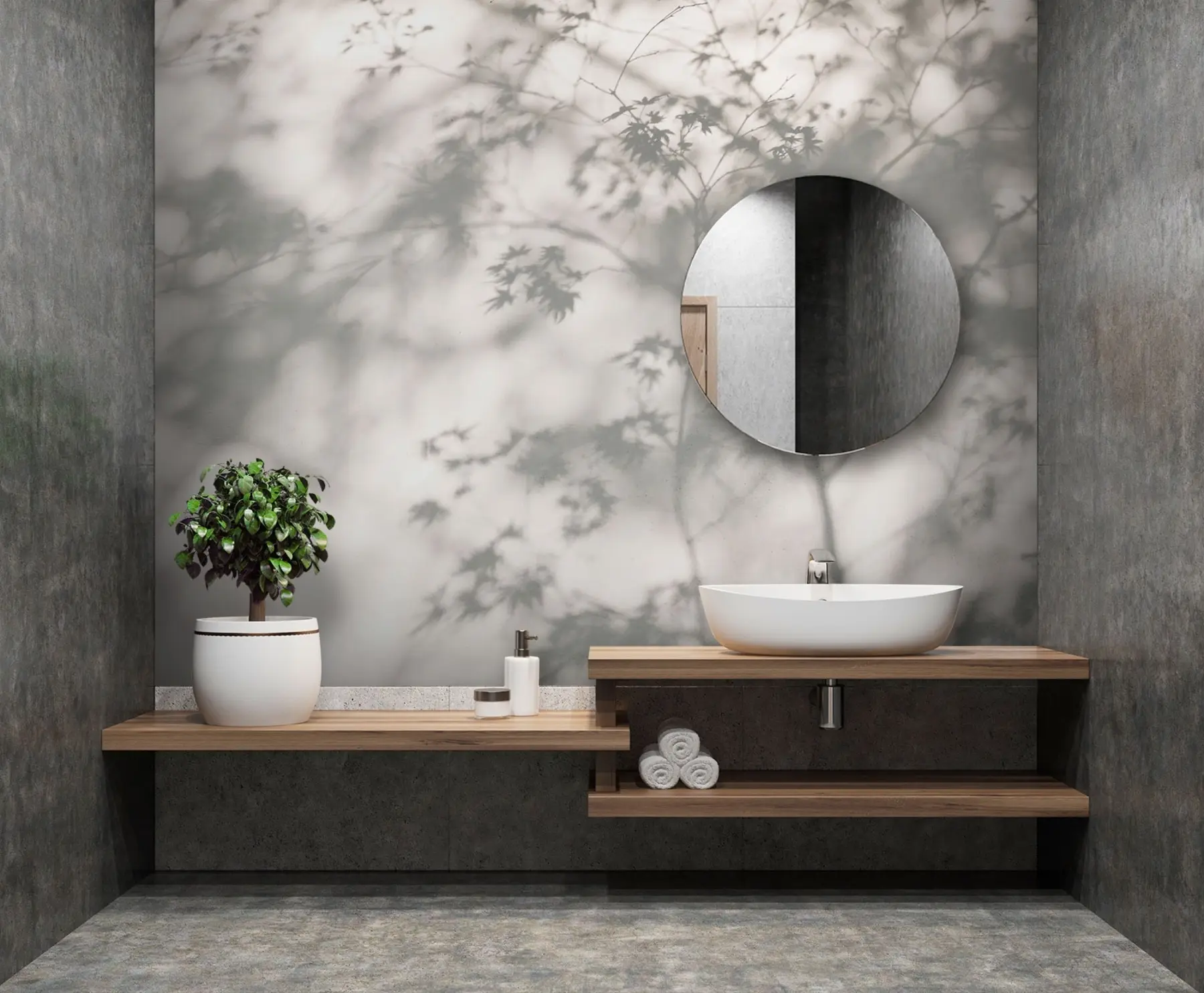 Fotobehang Schaduw op de muur u79829