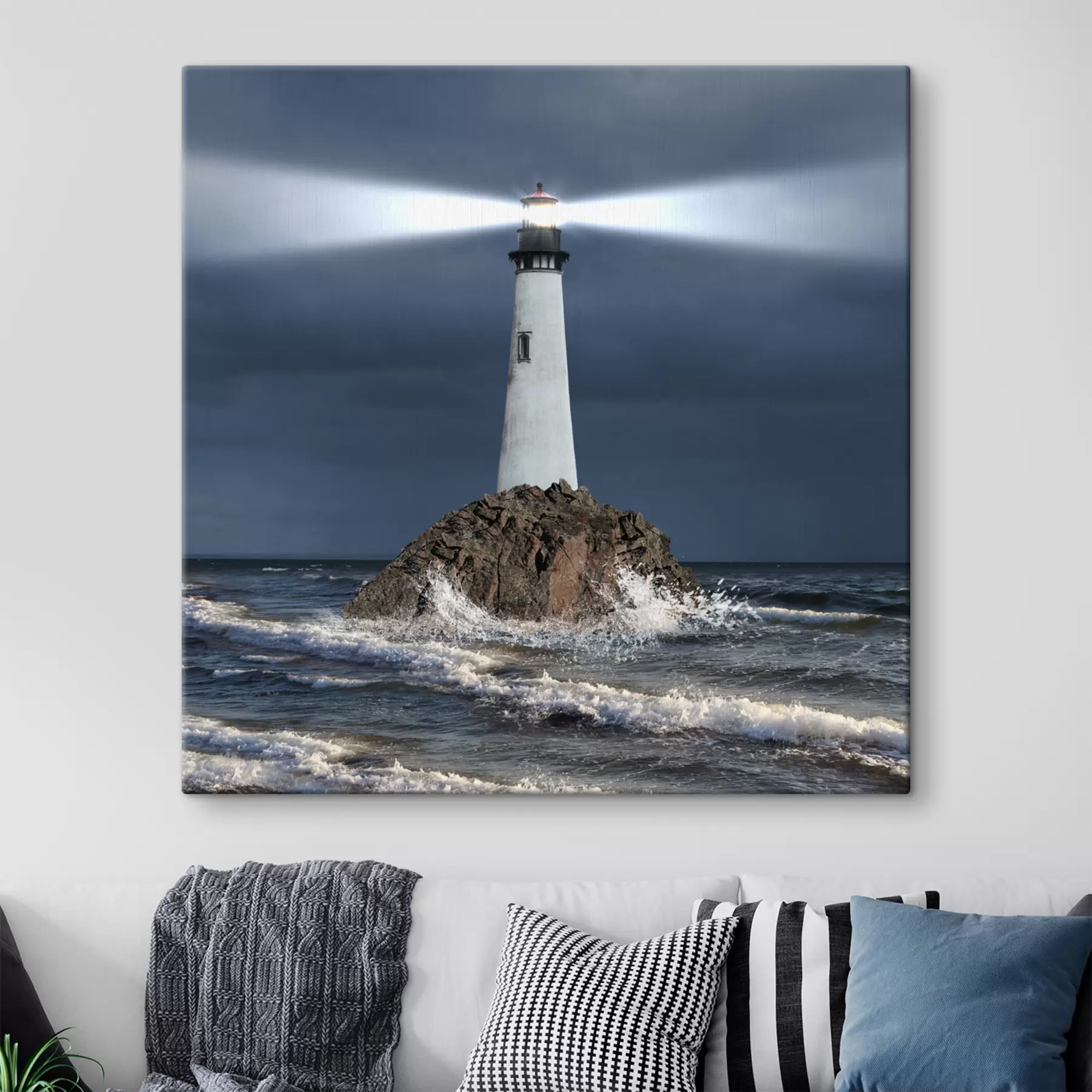  Peintures Eau, phare et ciel s08187