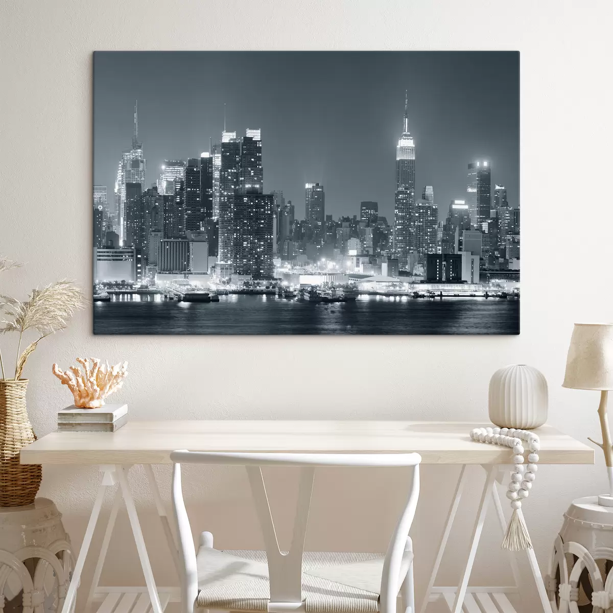  Peintures Eau, gratte-ciel et bâtiment s10201